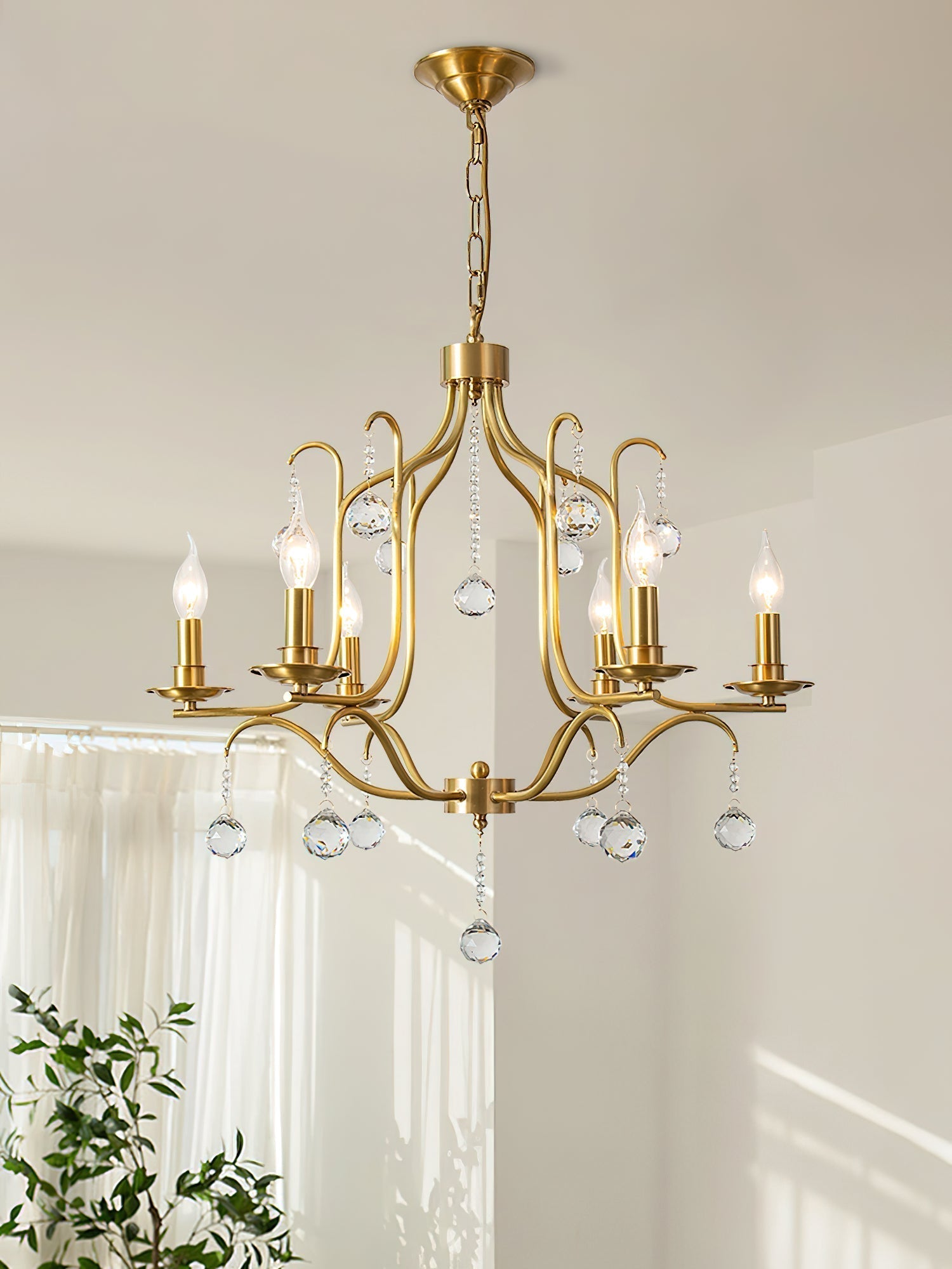 Ulliria Postmodern Luxus Messing Kristall Kronleuchter-Letslighting