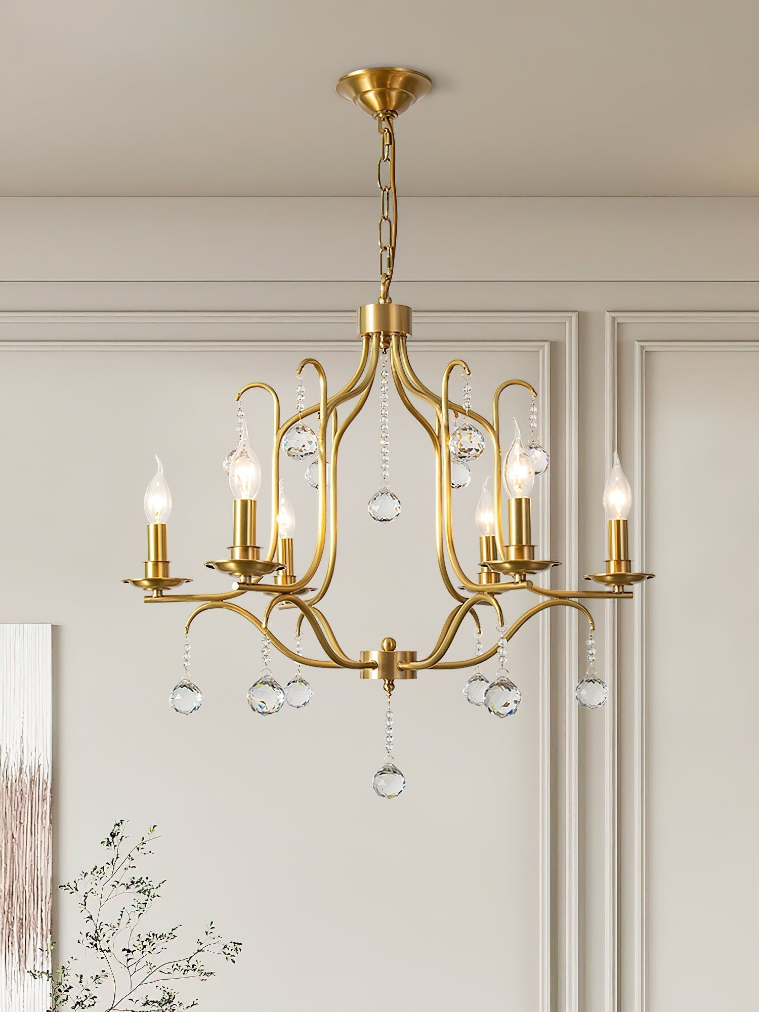 Ulliria Postmodern Luxus Messing Kristall Kronleuchter-Letslighting