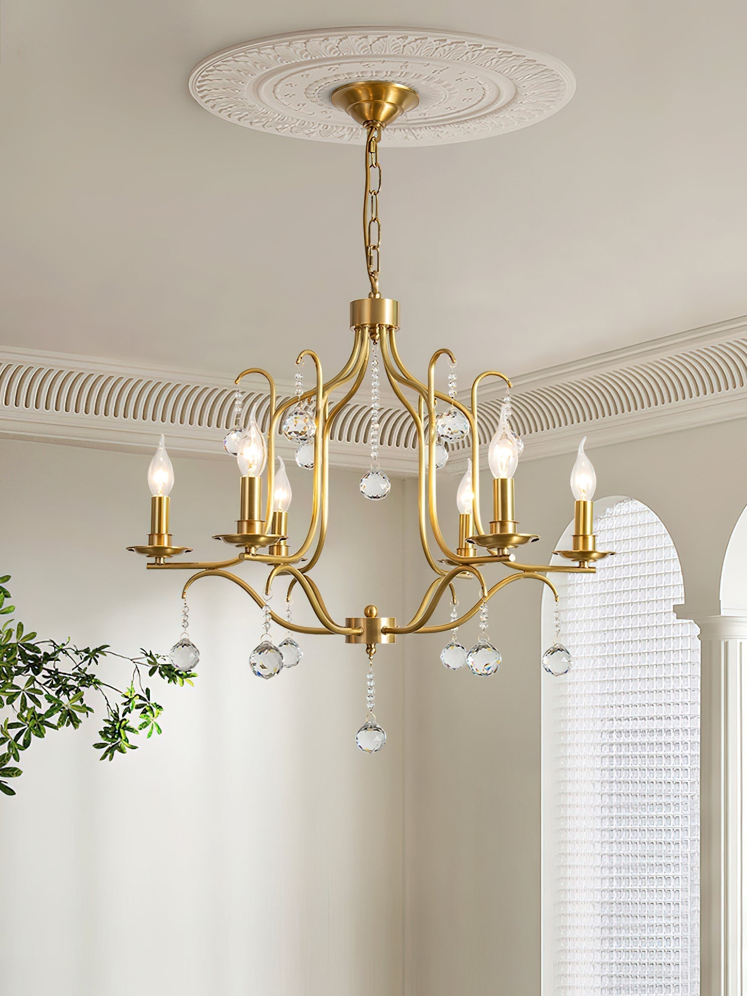 Ulliria Postmodern Luxus Messing Kristall Kronleuchter-Letslighting