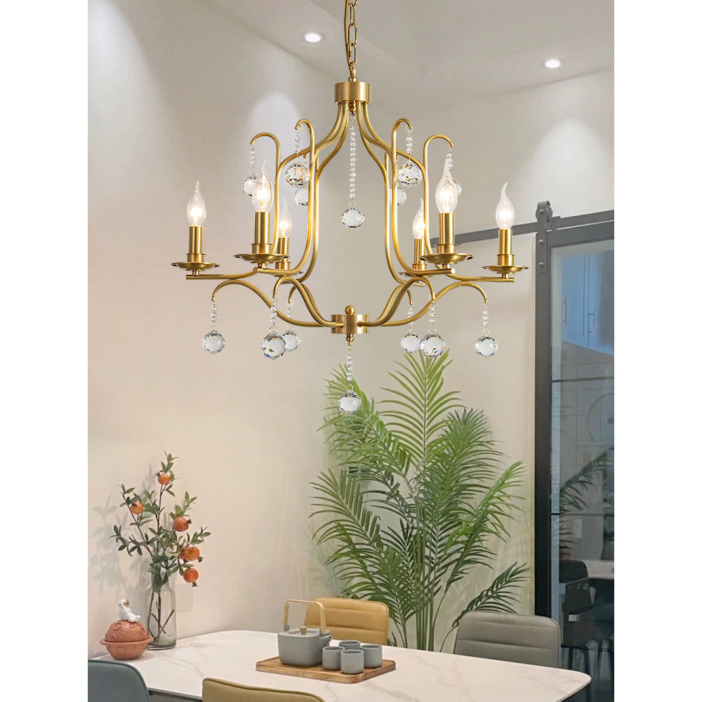 Ulliria Postmodern Luxus Messing Kristall Kronleuchter-Letslighting