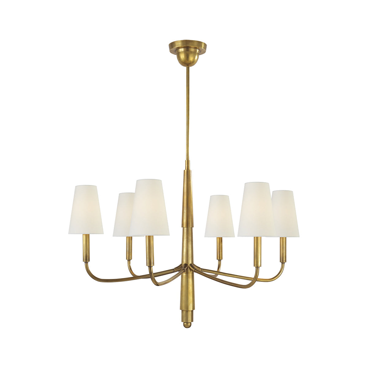 Lyshae Vintage Industrieller Messing-Stoff-Kronleuchter-Letslighting