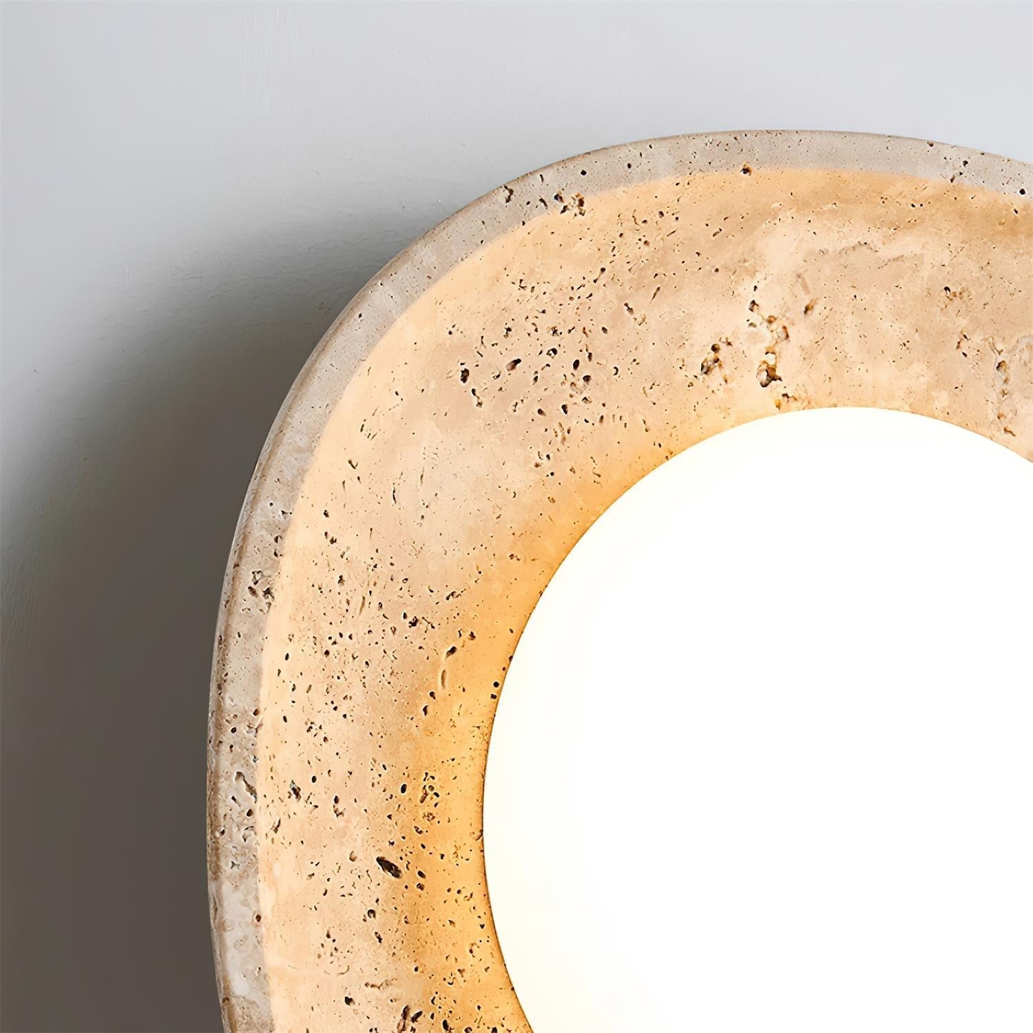 Ritta Wall Lamp Travertine Globe - Letslighting