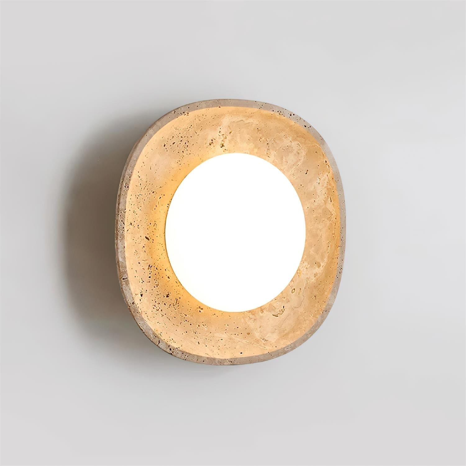 Ritta Wall Lamp Travertine Globe - Letslighting