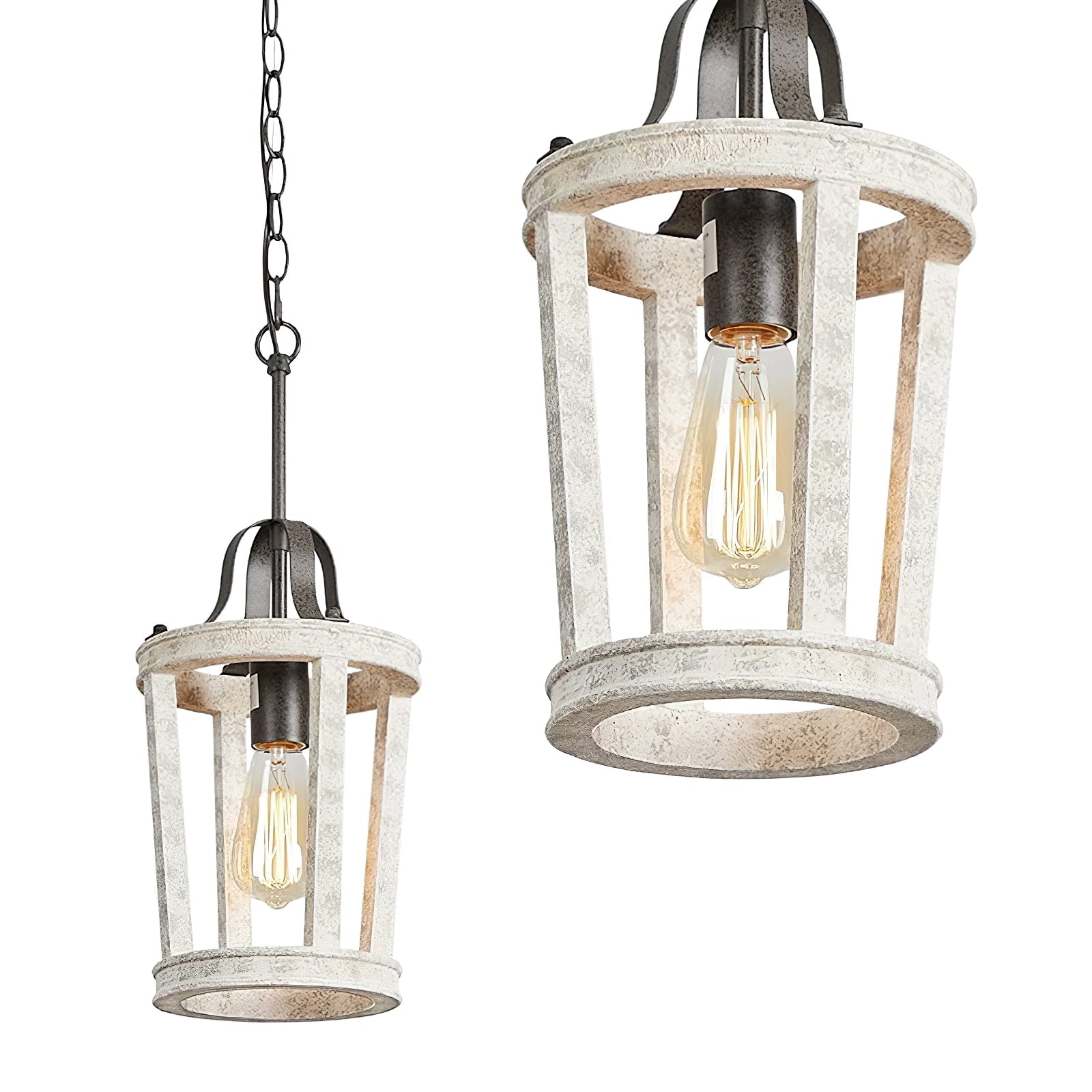 Veraeen Vintage Industrial Trommel Stoff Pendelleuchte-Letslighting