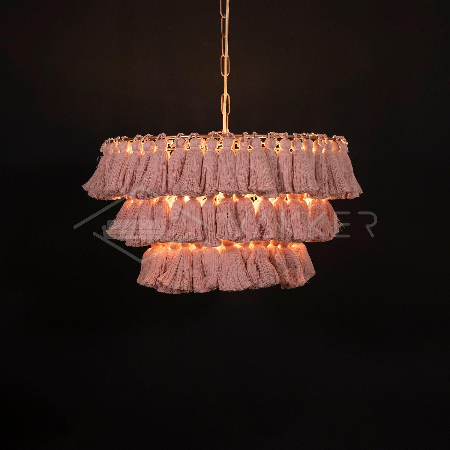Lustra Kronleuchter Pink Boho Chic-Letslighting