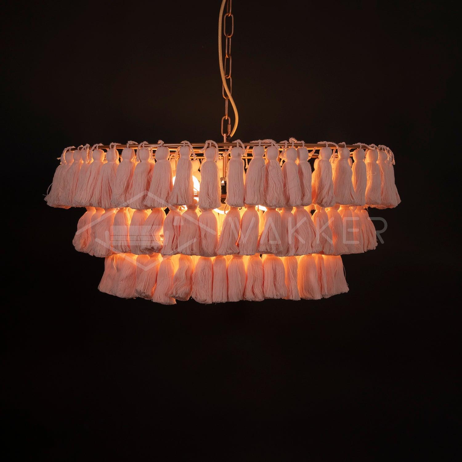 Lustra Kronleuchter Pink Boho Chic-Letslighting