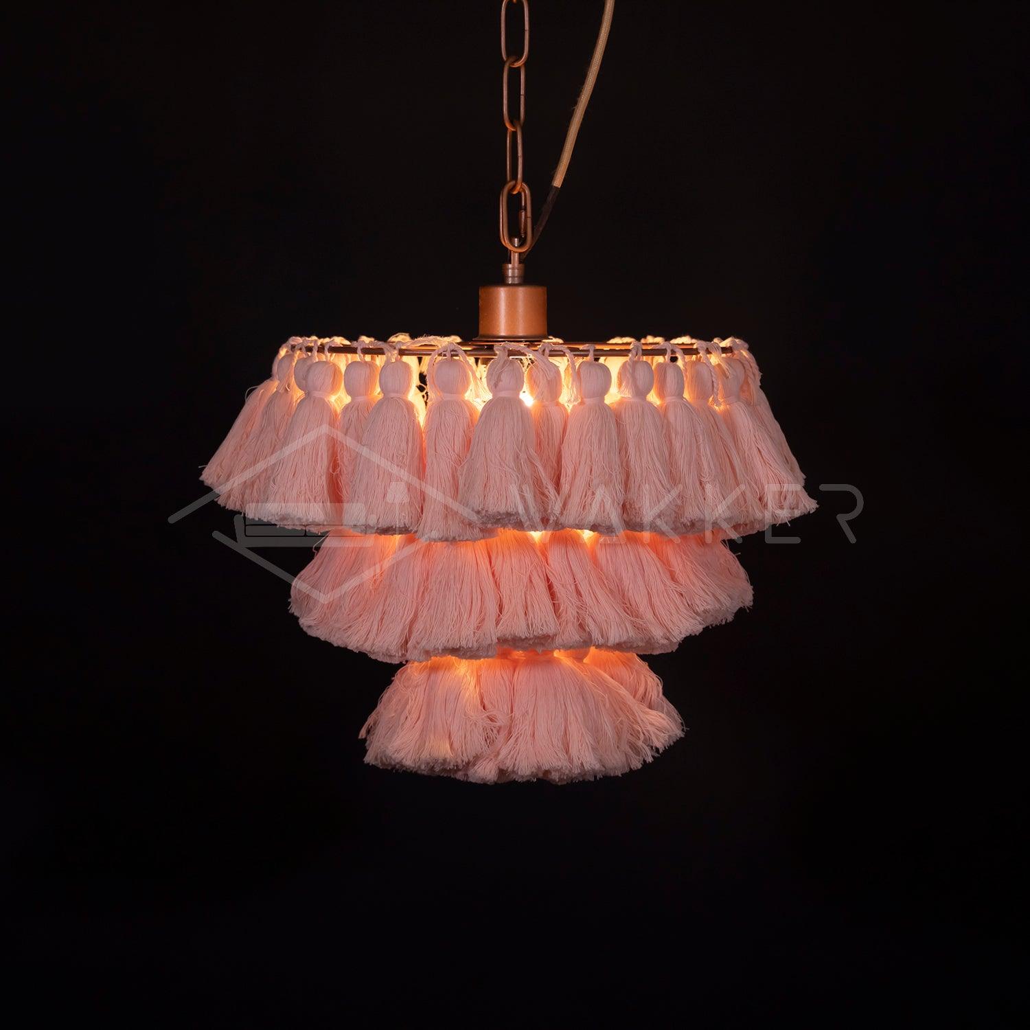 Lustra Kronleuchter Pink Boho Chic-Letslighting