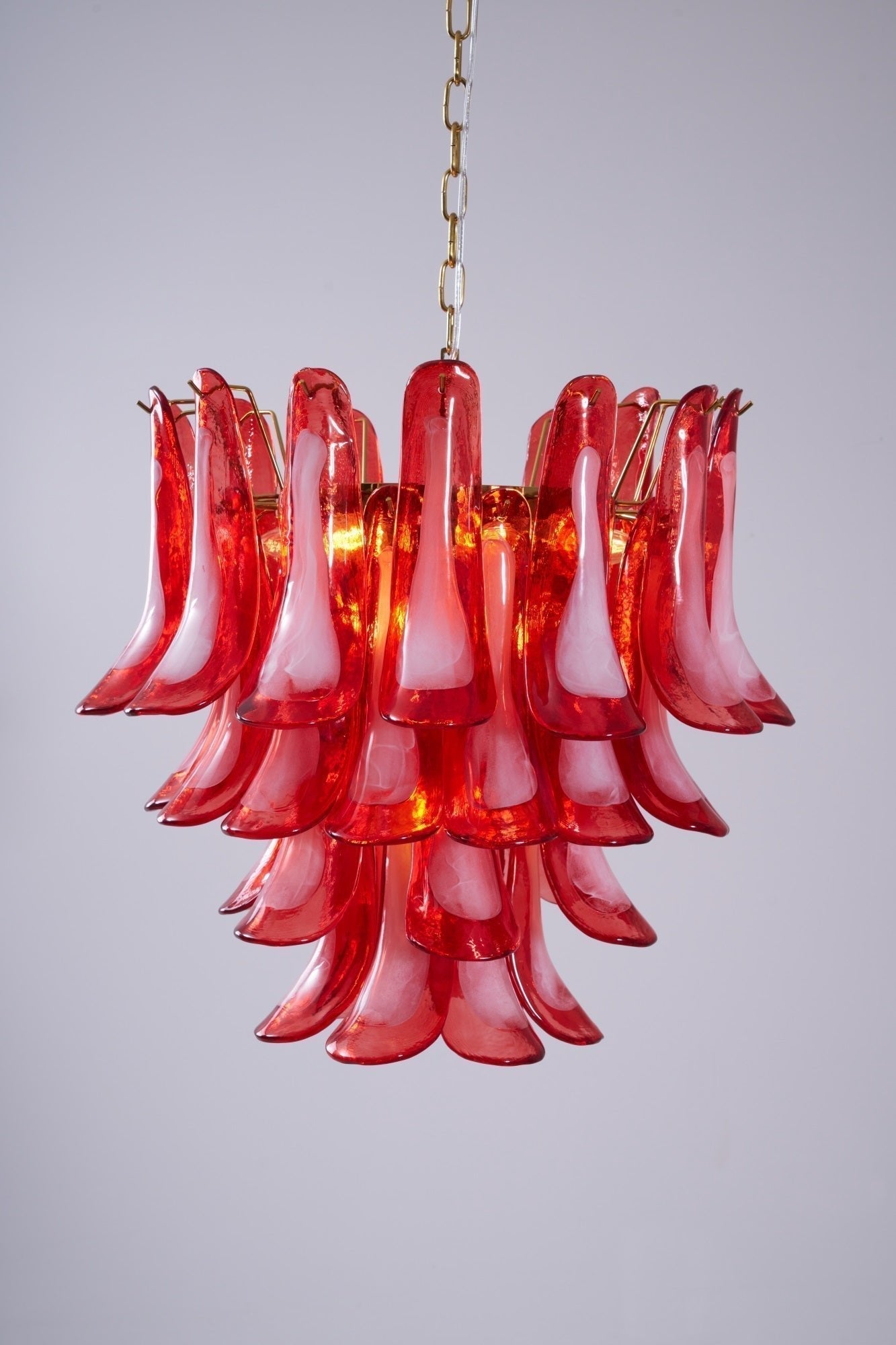 Aurora Chandelier Red Petal Glass Layered Artistic - Neutralighting