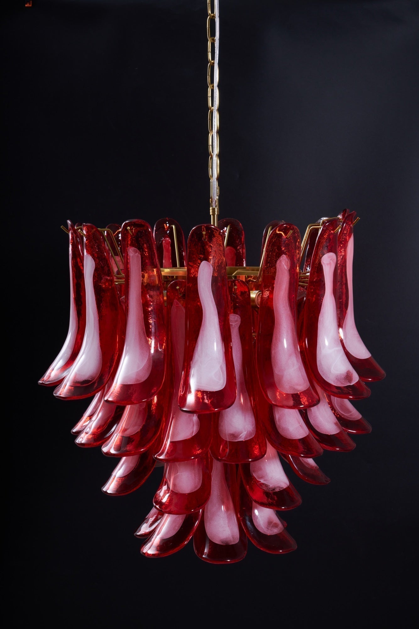 Aurora Chandelier Red Petal Glass Layered Artistic - Neutralighting