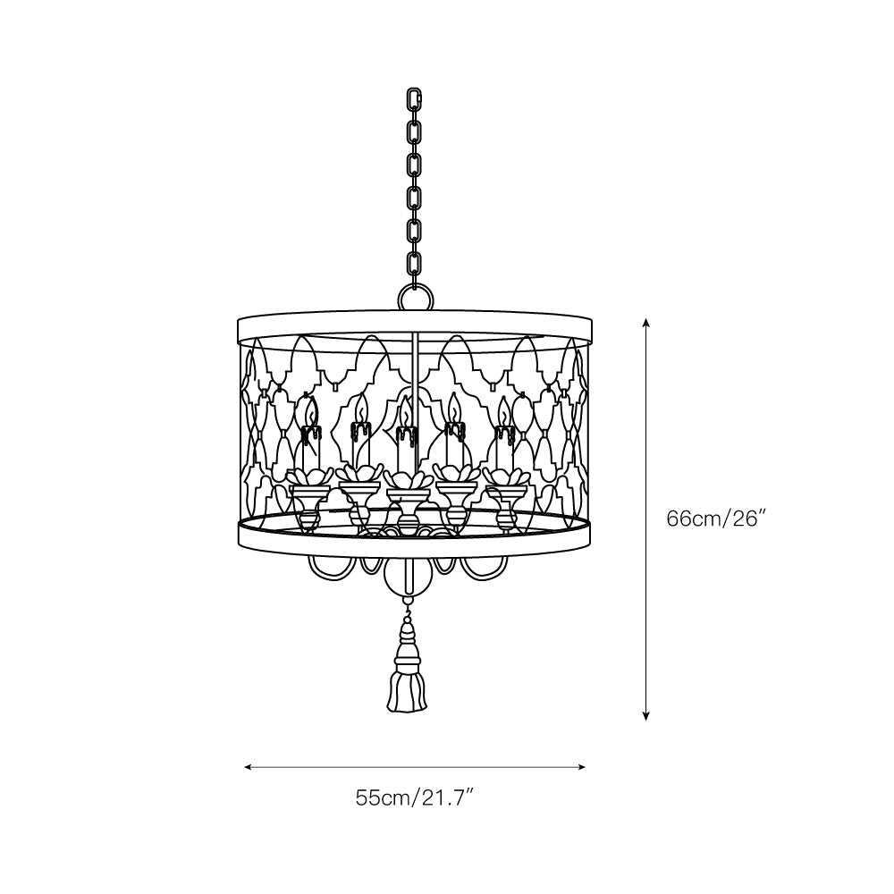 Cetheel Postmoderner Luxus Trommel Kronleuchter-Letslighting