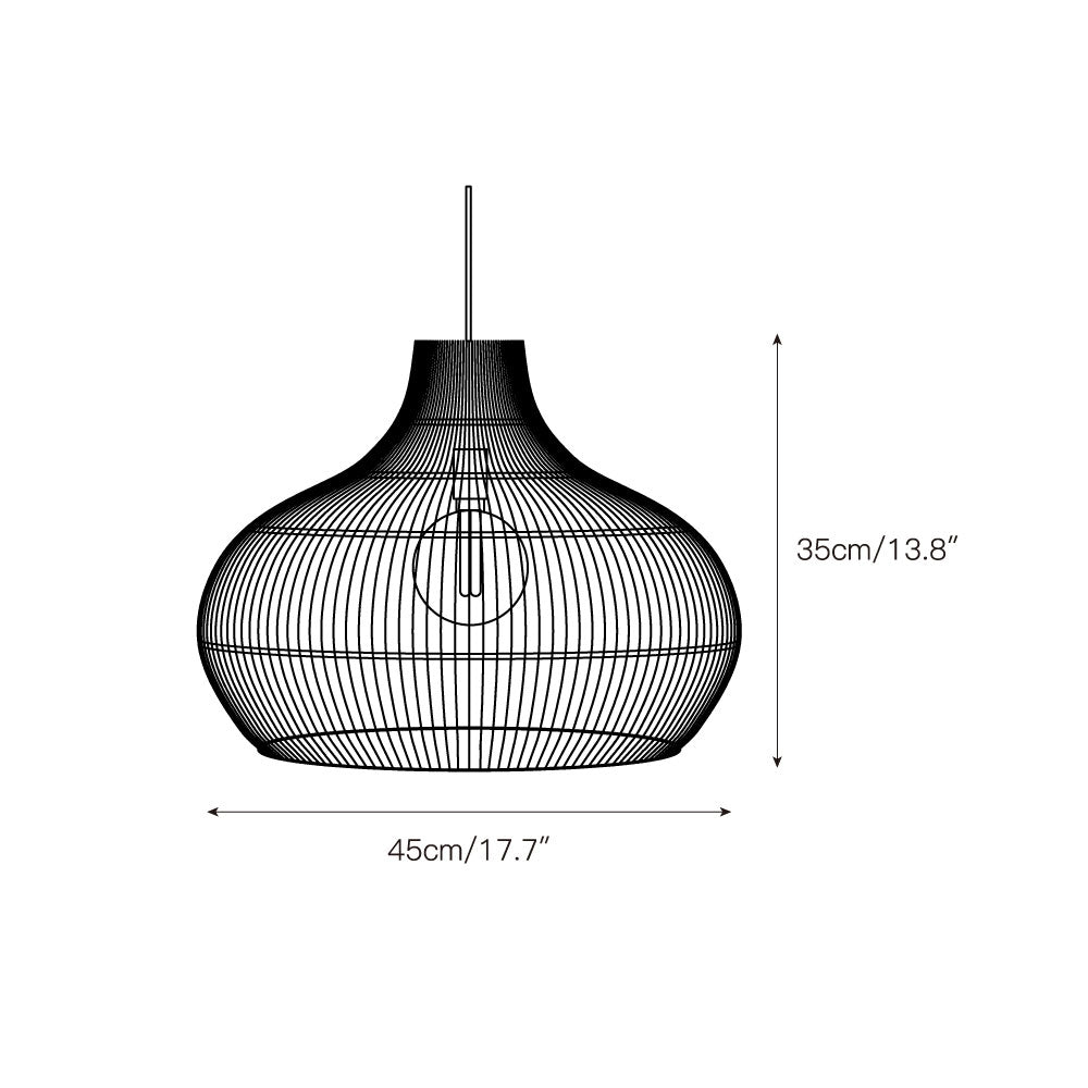 Elsilira Eleganz Natur Rattan Pendelleuchte-Letslighting