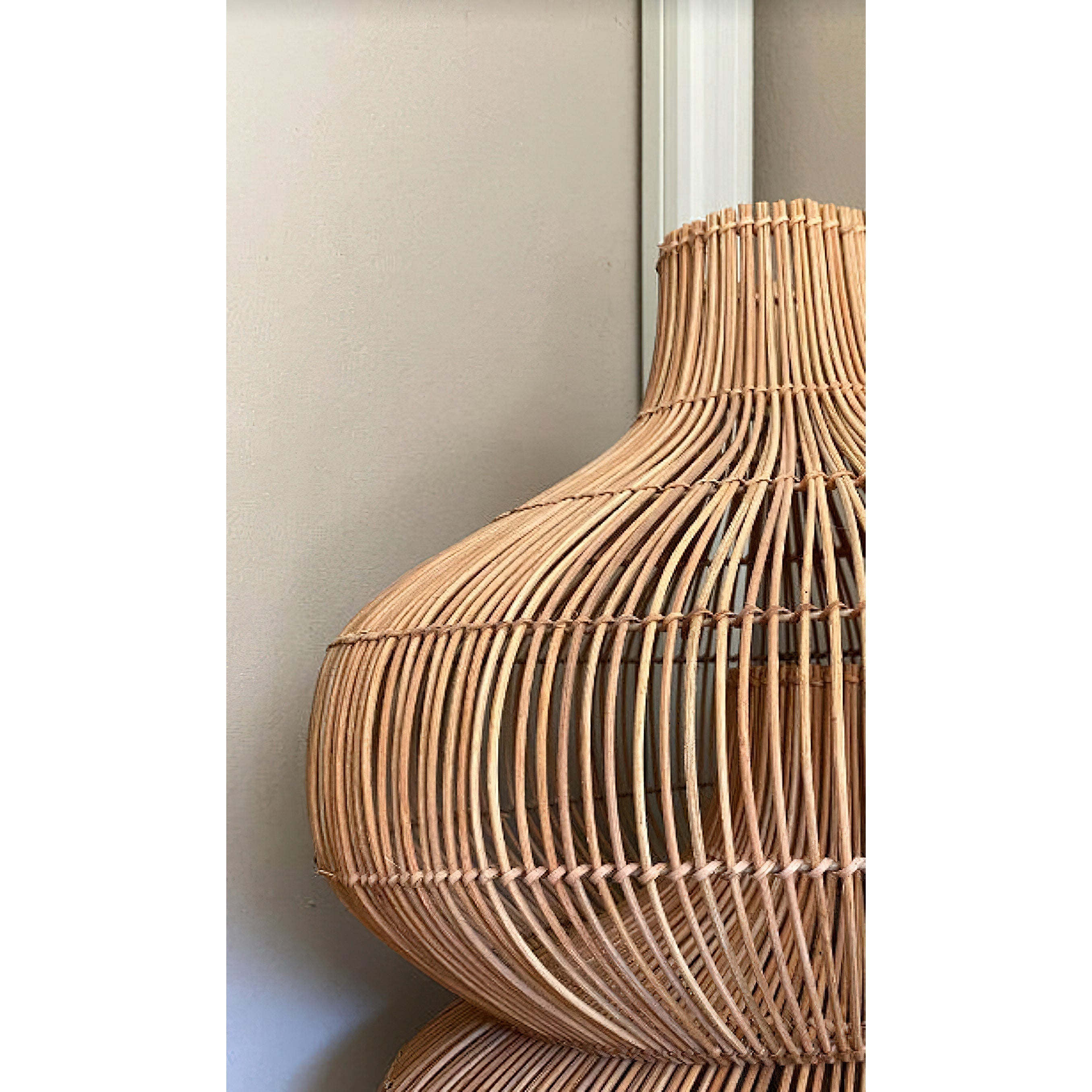 Elsilira Eleganz Natur Rattan Pendelleuchte-Letslighting