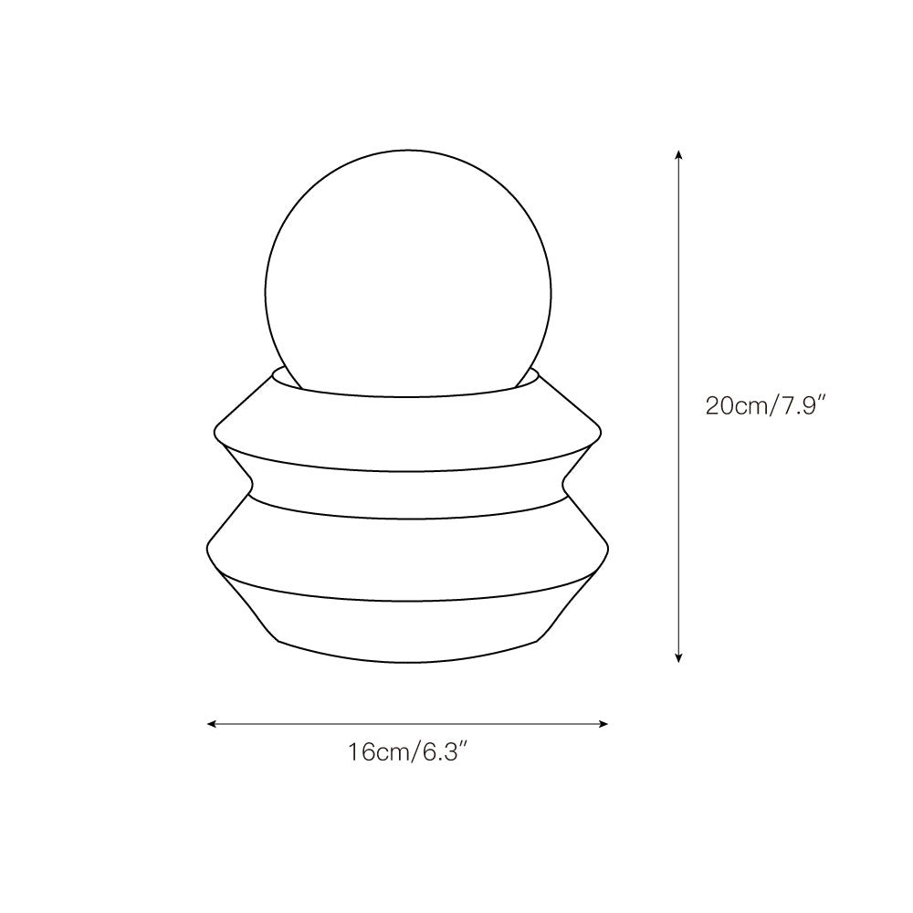 Fin Travertine Table Lamp (Built-in Battery) - Letslighting