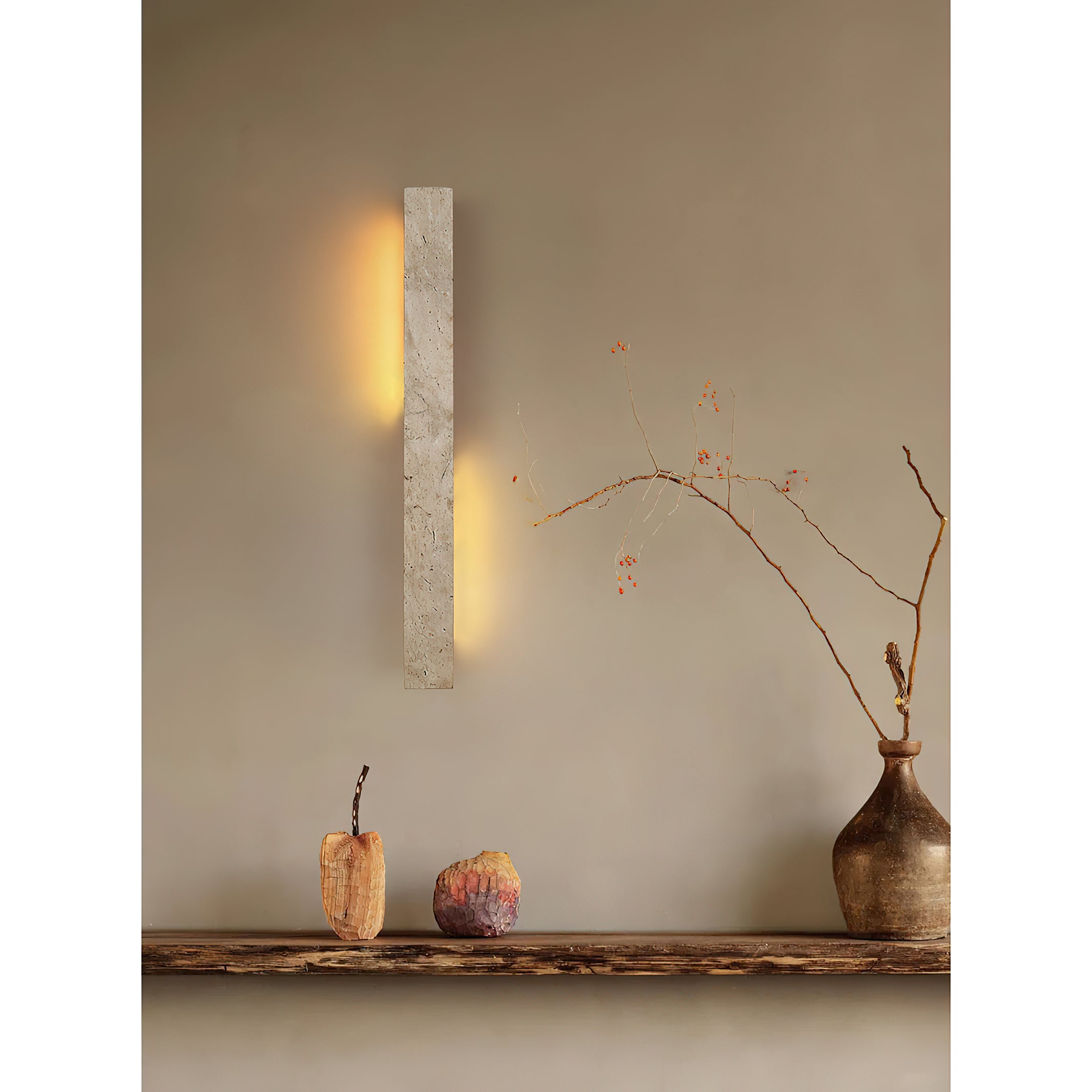Eurdora Modern Minimalist Travertine Wall Lamp - Letslighting