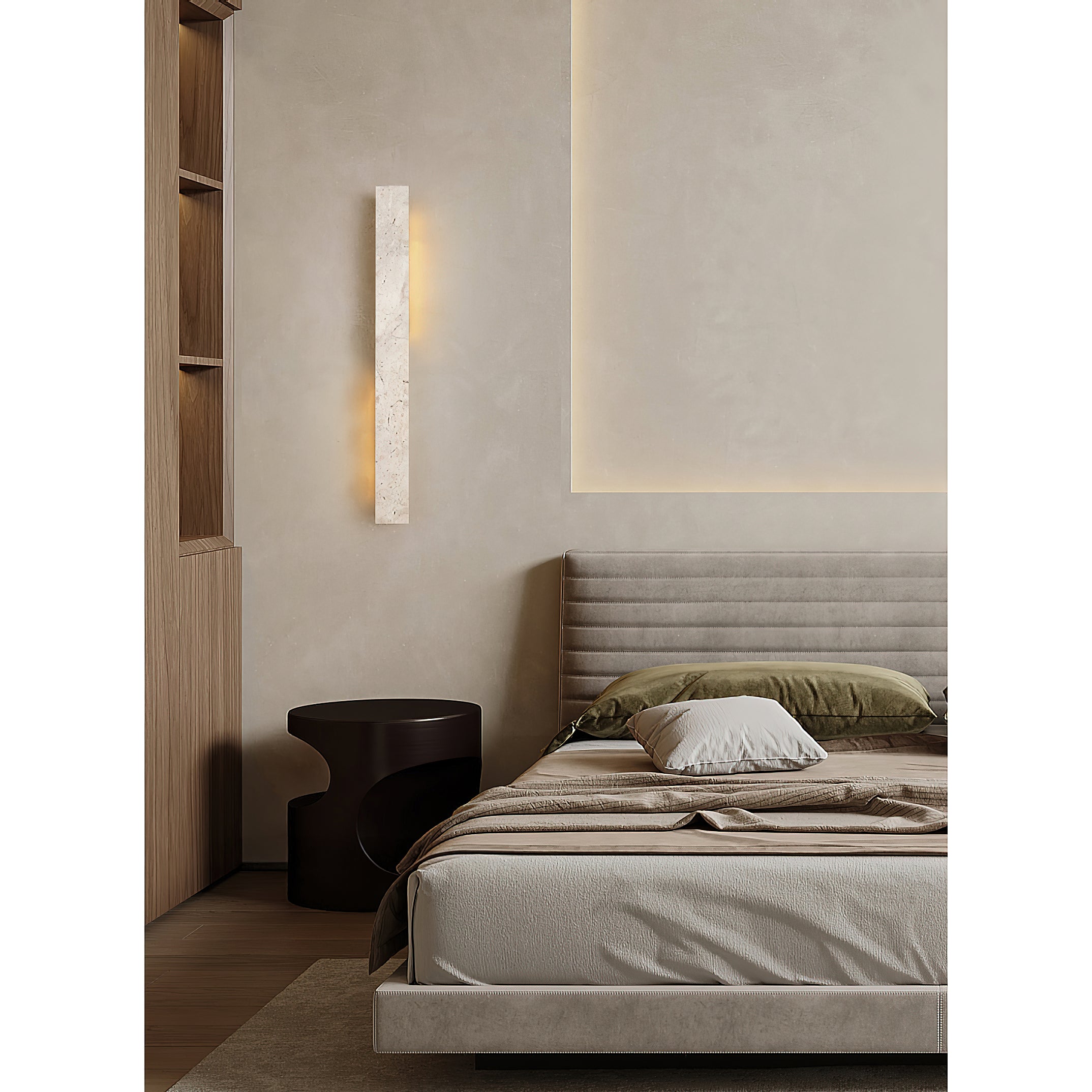 Eurdora Modern Minimalist Travertine Wall Lamp - Letslighting