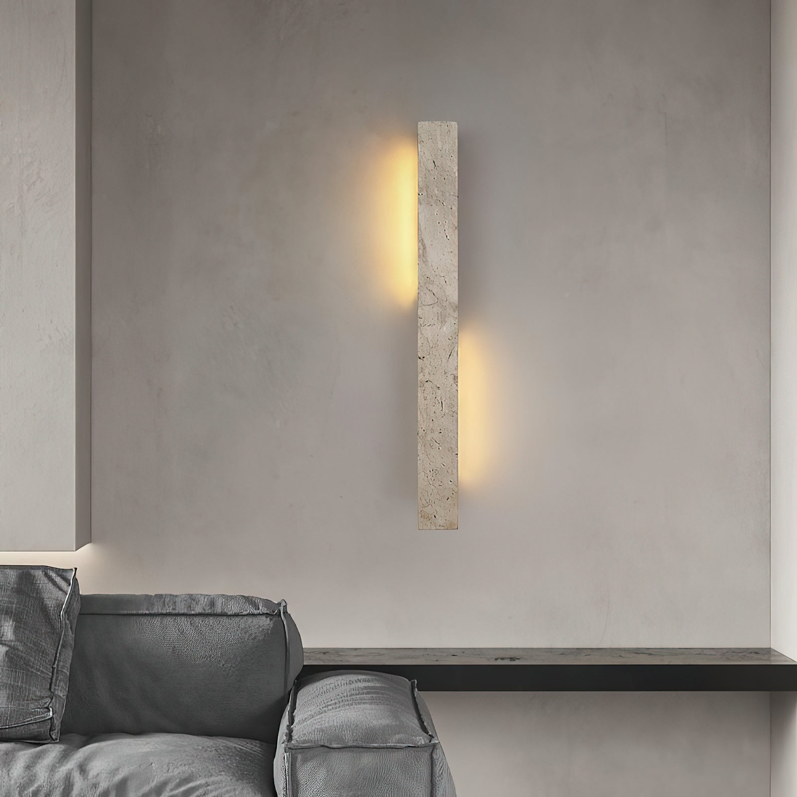 Eurdora Modern Minimalist Travertine Wall Lamp - Letslighting