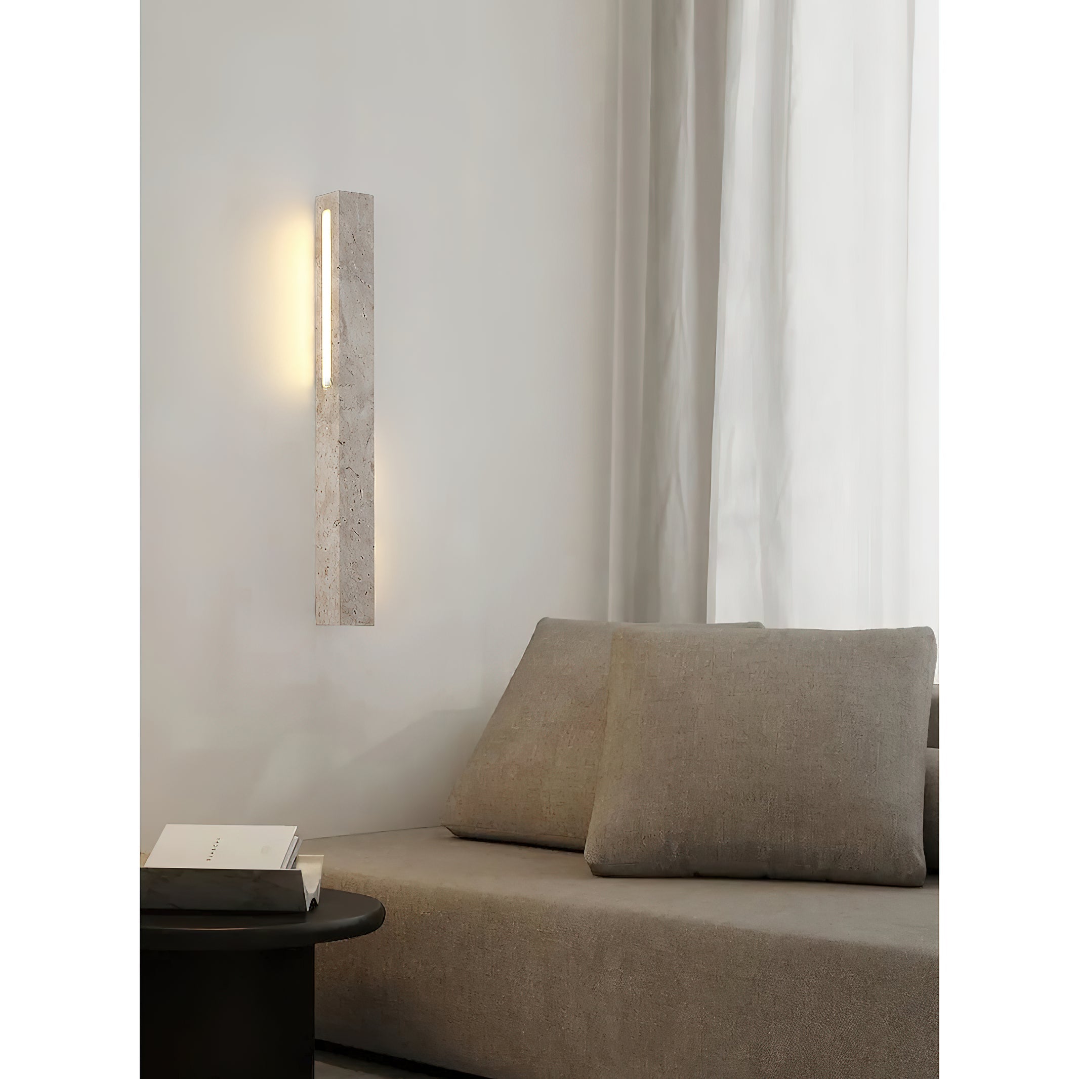 Eurdora Modern Minimalist Travertine Wall Lamp - Letslighting
