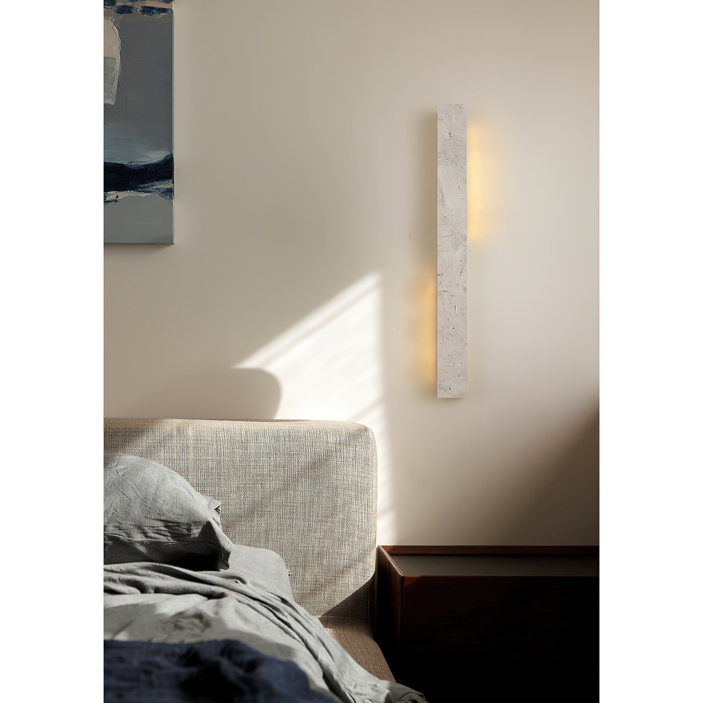 Eurdora Modern Minimalist Travertine Wall Lamp - Letslighting