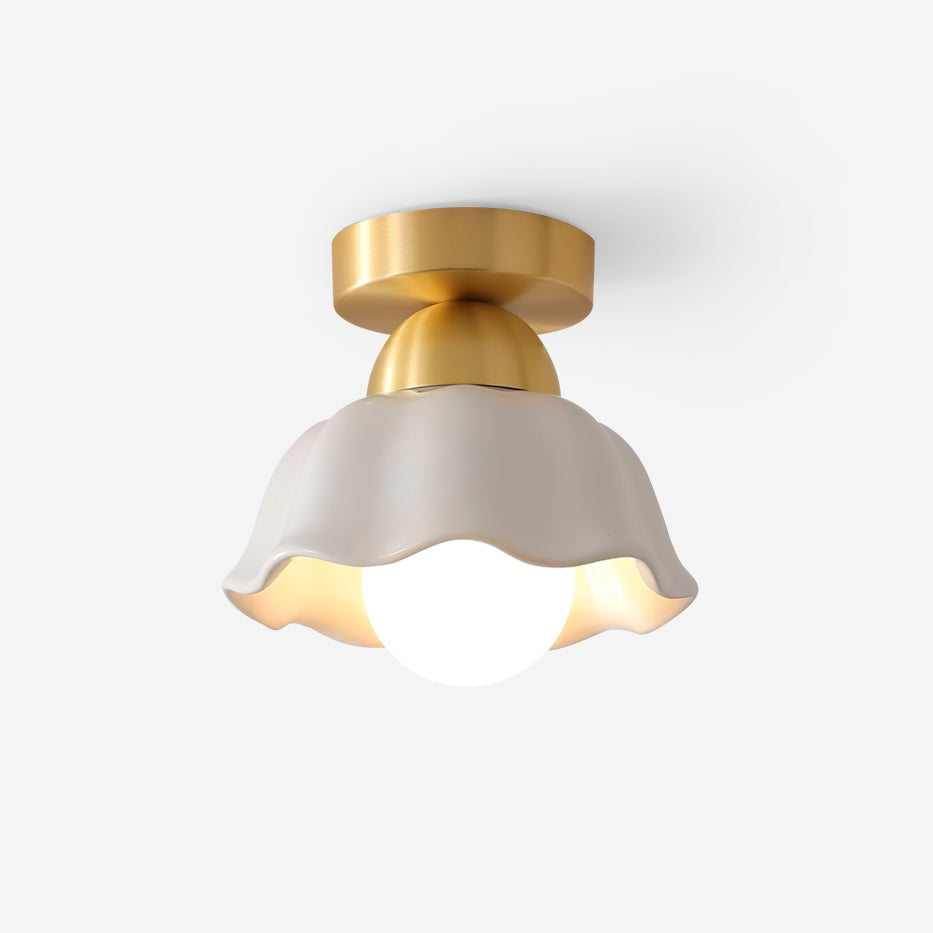Opila Gold & Weiß Semi-Einbau Deckenleuchte-Letslighting