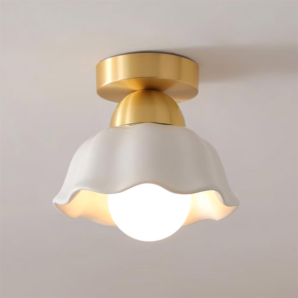 Opila Gold & Weiß Semi-Einbau Deckenleuchte-Letslighting