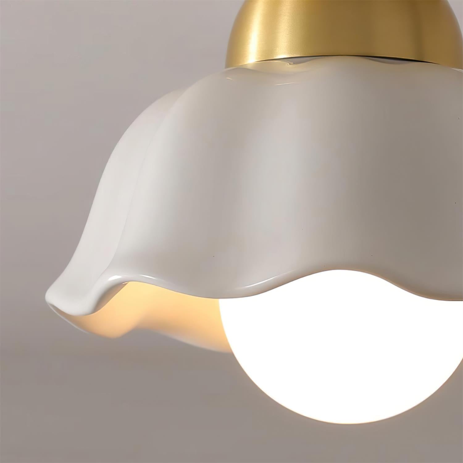 Opila Gold & Weiß Semi-Einbau Deckenleuchte-Letslighting