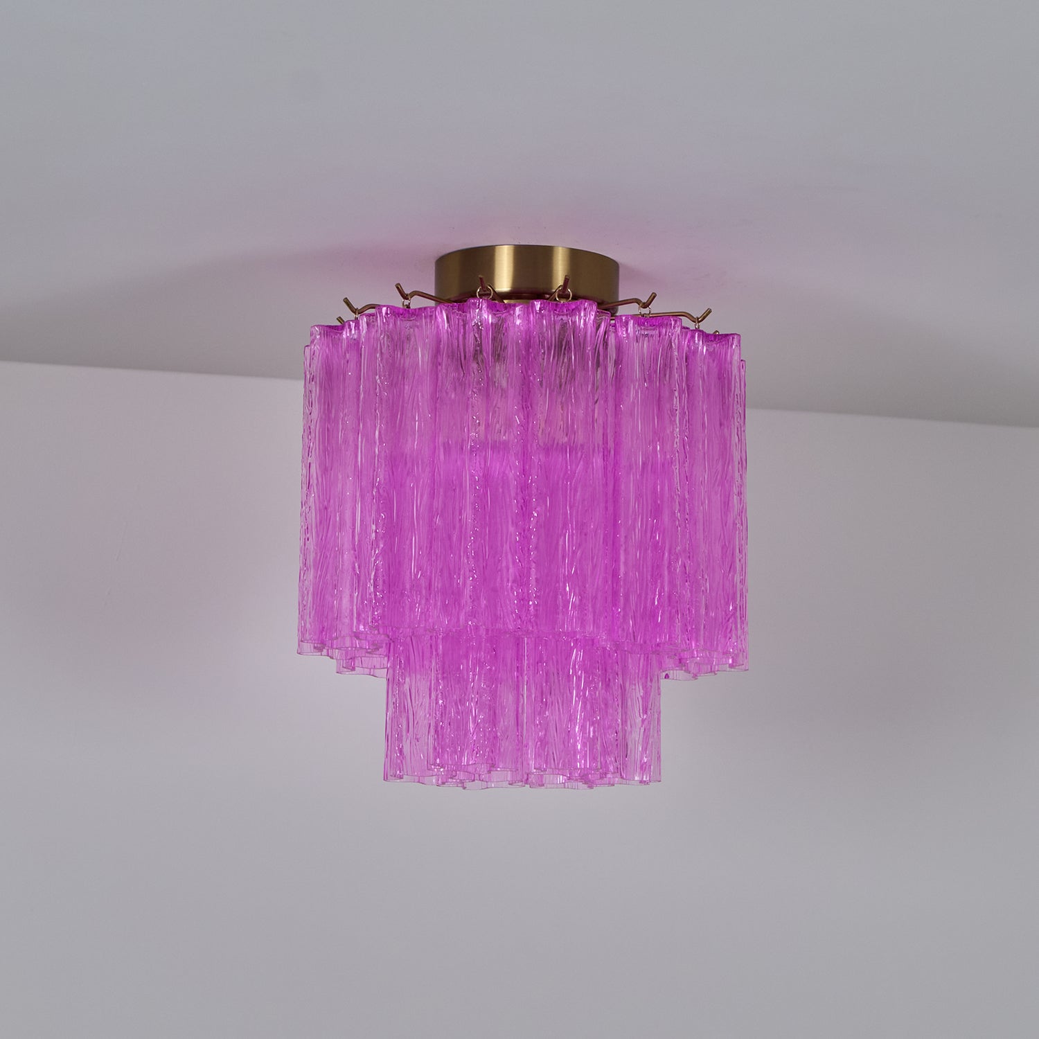 Aurora Ceiling Lamp Purple Murano Glass Tiered Flush Mount - Neutralighting