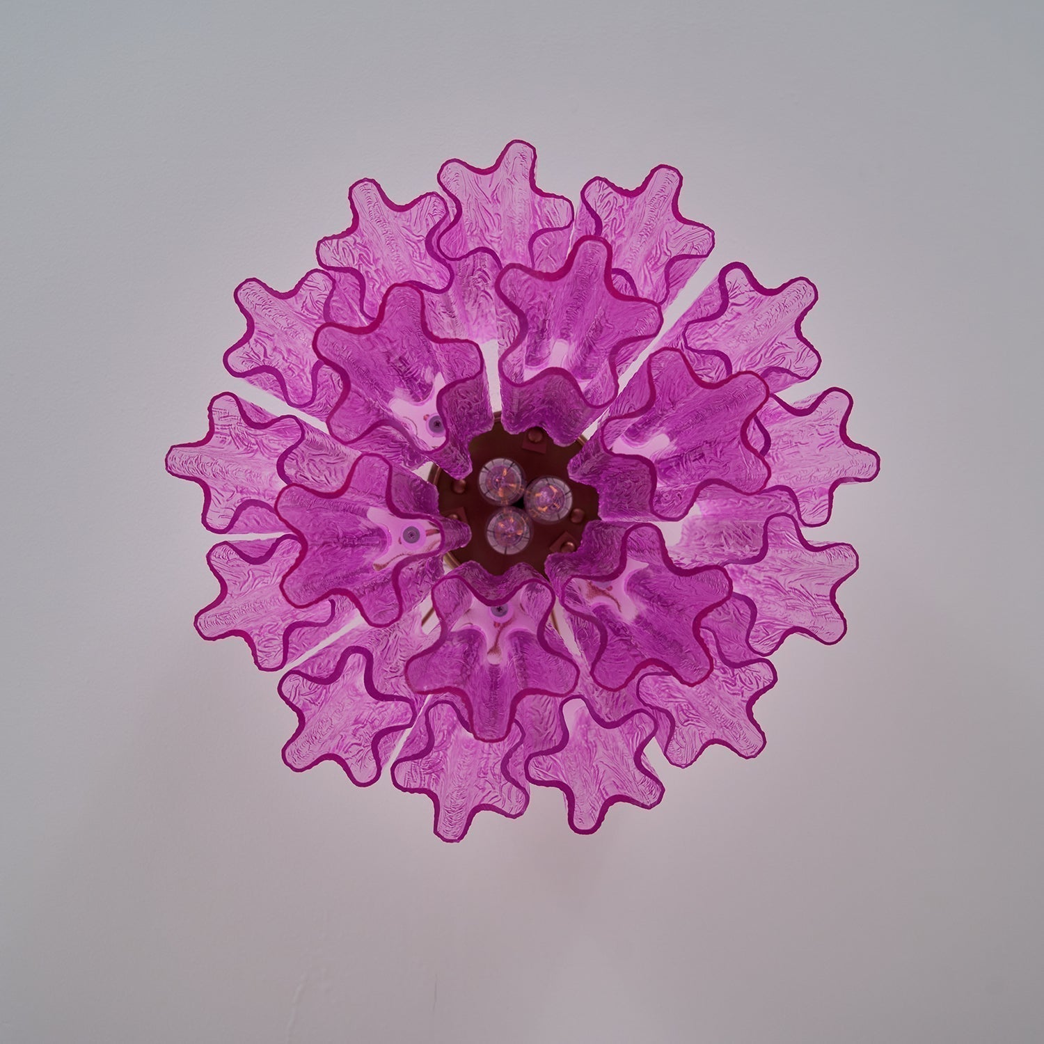 Aurora Ceiling Lamp Purple Murano Glass Tiered Flush Mount - Neutralighting