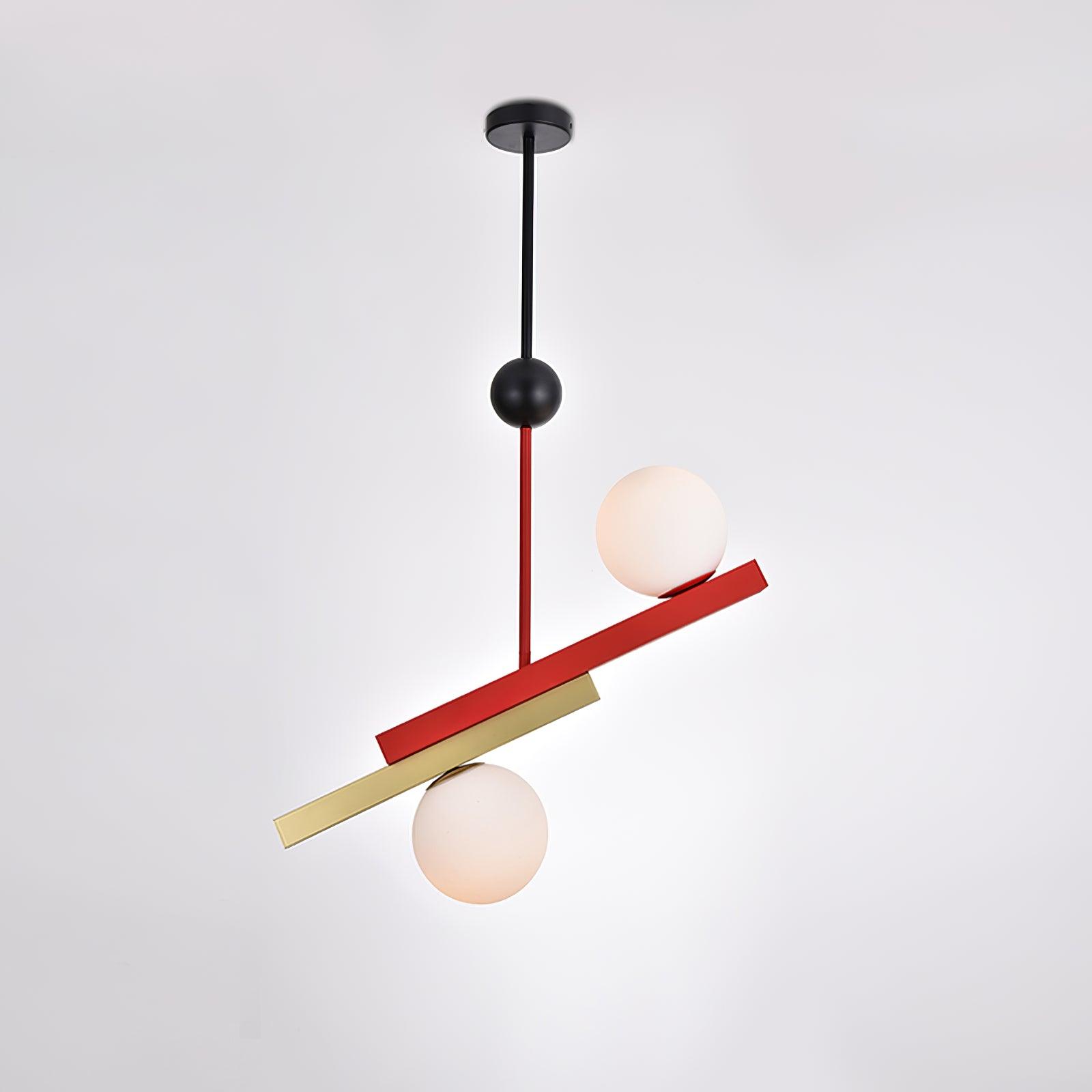 Solara Pendelleuchte Doppelkugel Linear Geometrisch-Letslighting