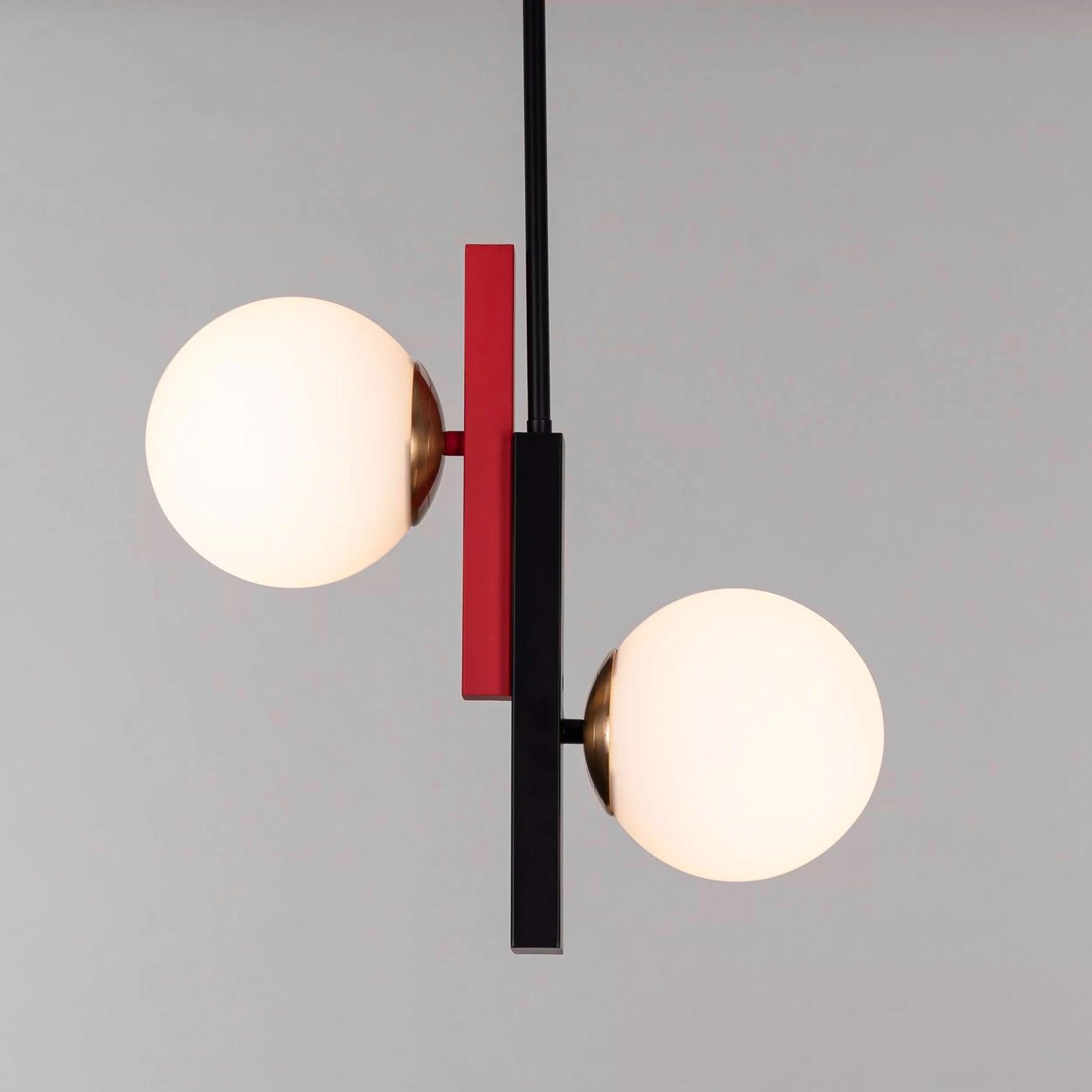 Solara Pendelleuchte Doppelkugel Linear Geometrisch-Letslighting