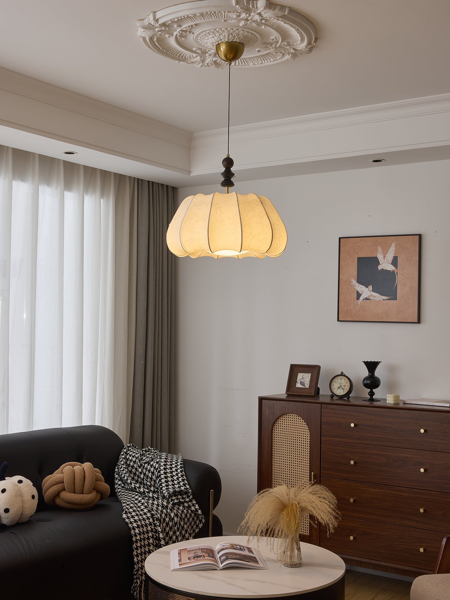 Asolira Eleganz Vintage Holz Pendelleuchte-Letslighting