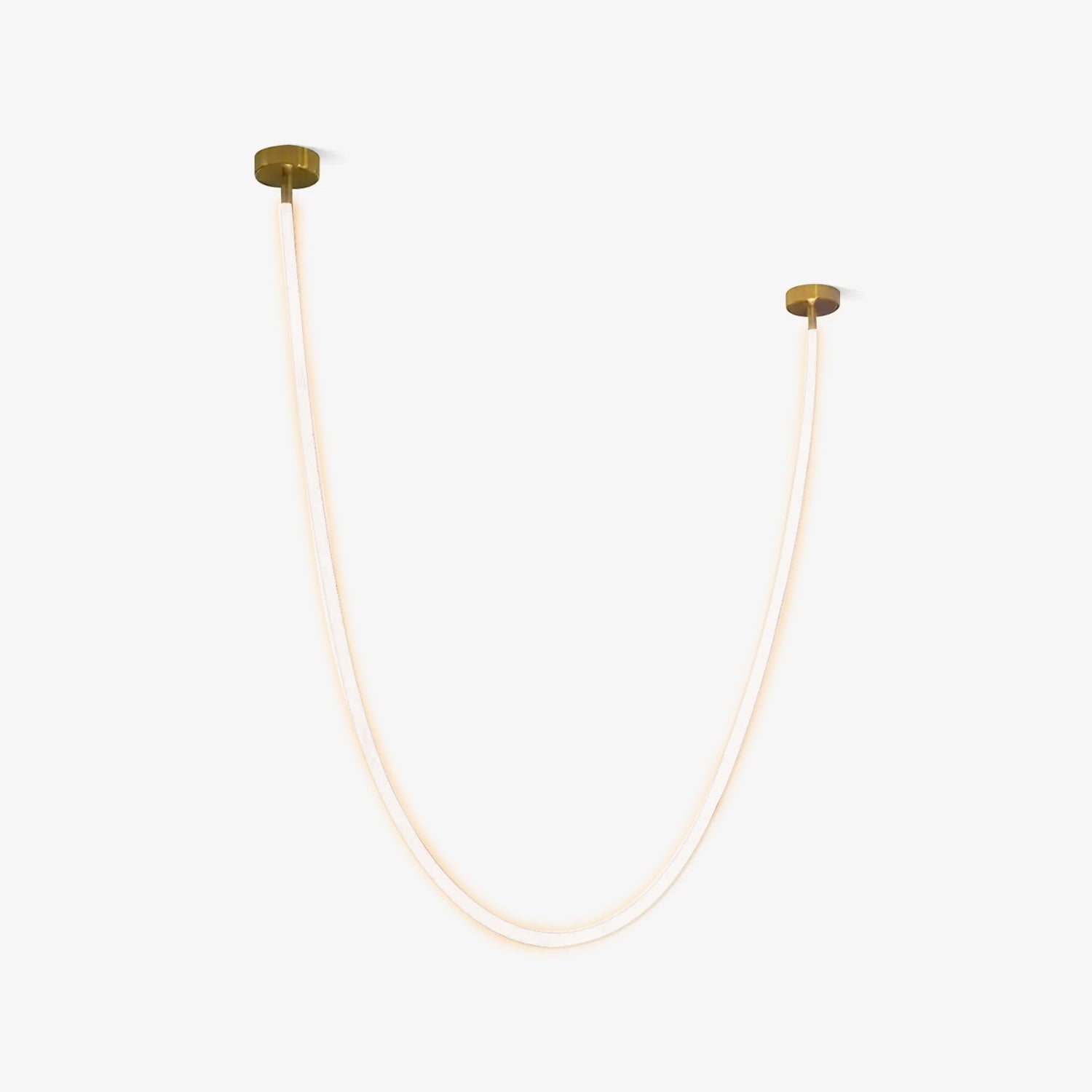 Solara Pendant Lamp Flexible Curve Silicone Brass - Letslighting