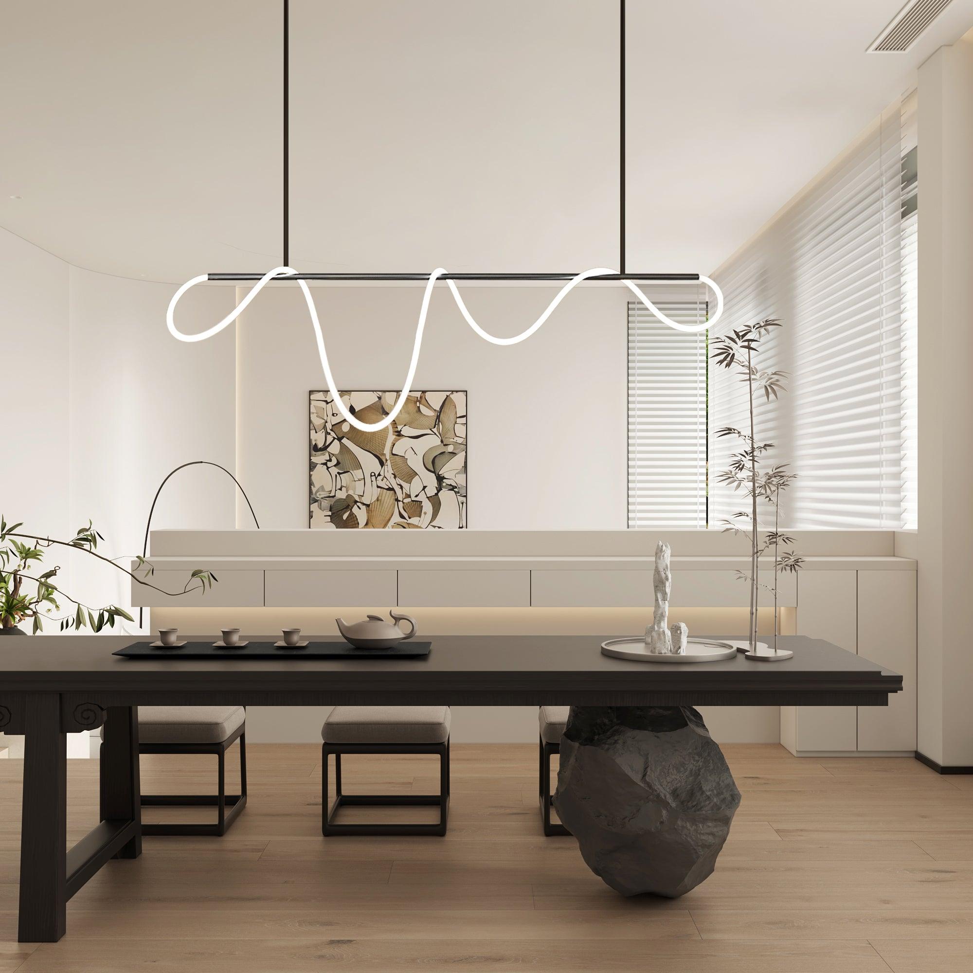 Lustra Kronleuchter Flexibles Silikon Kurve Modern Elegant-Letslighting