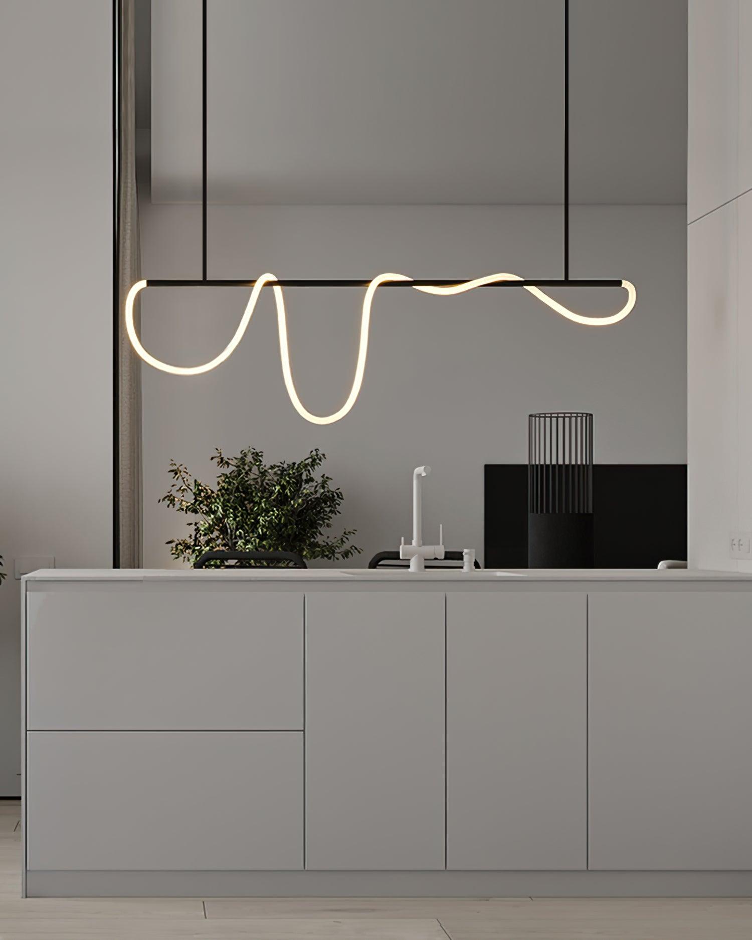 Lustra Kronleuchter Flexibles Silikon Kurve Modern Elegant-Letslighting