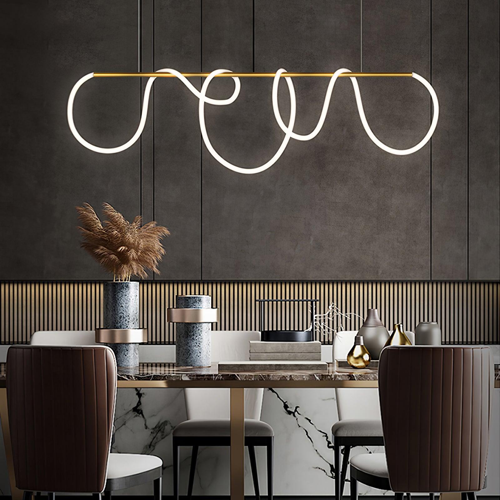 Lustra Kronleuchter Flexibles Silikon Kurve Modern Elegant-Letslighting