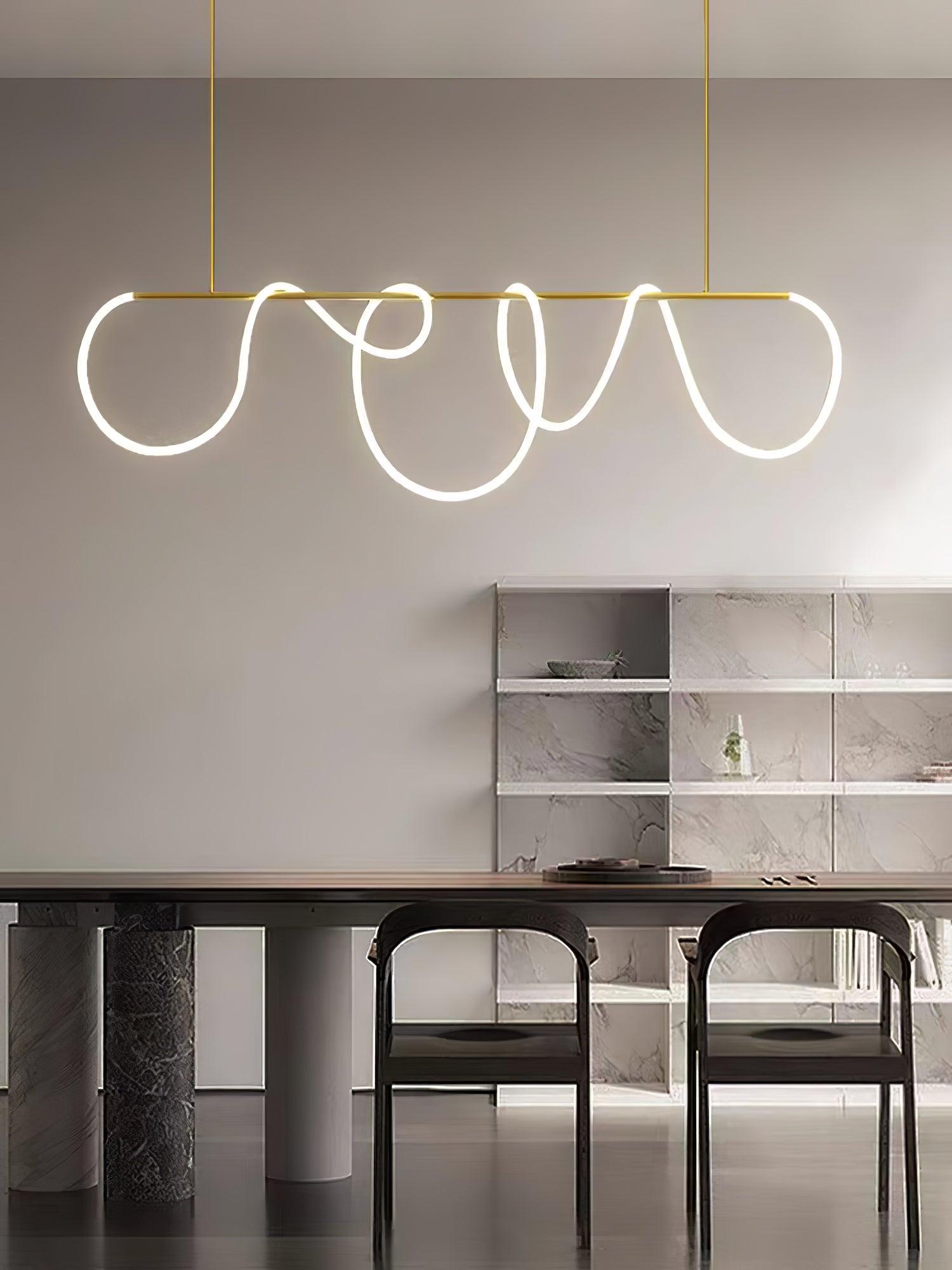 Lustra Kronleuchter Flexibles Silikon Kurve Modern Elegant-Letslighting