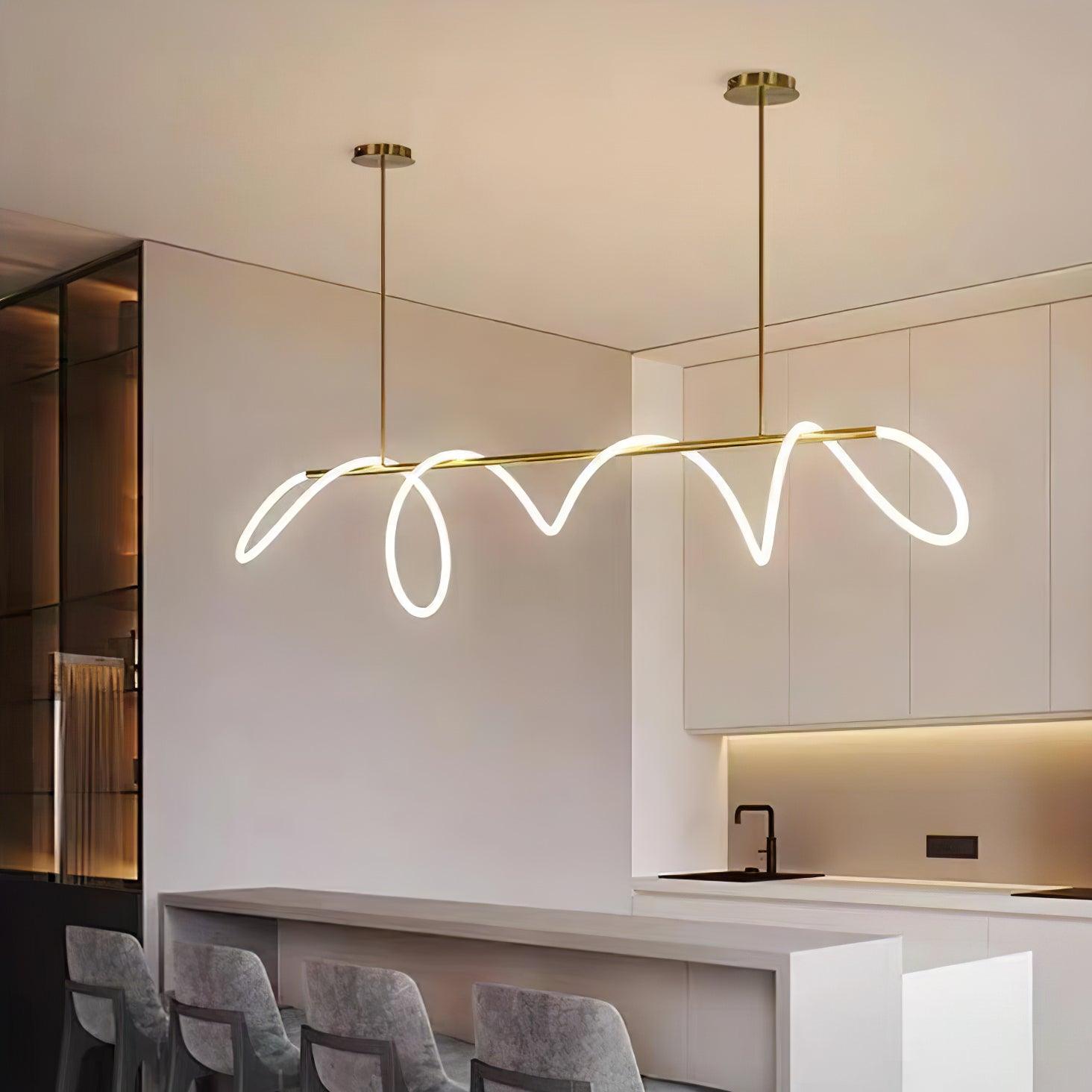 Lustra Kronleuchter Flexibles Silikon Kurve Modern Elegant-Letslighting