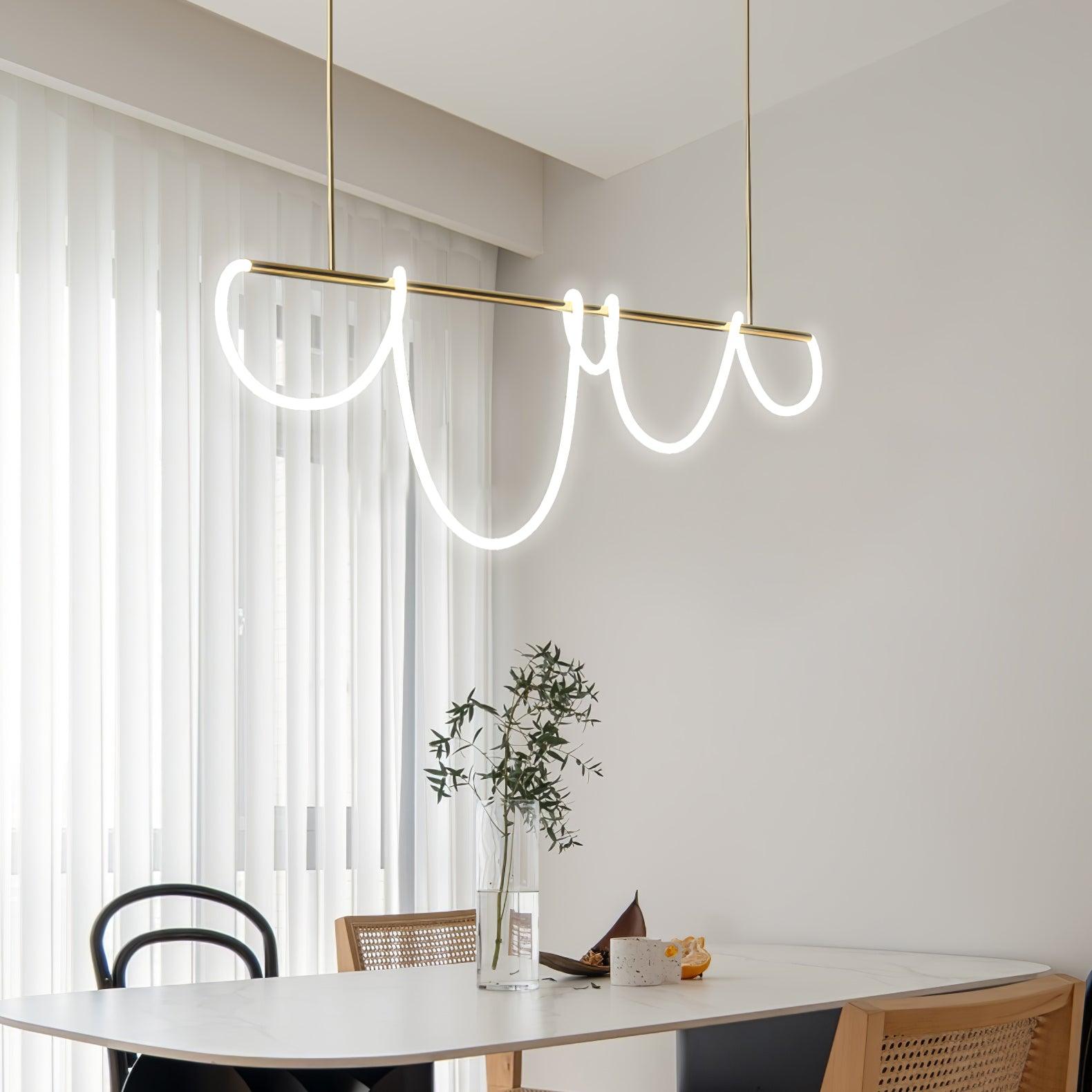 Lustra Kronleuchter Flexibles Silikon Kurve Modern Elegant-Letslighting