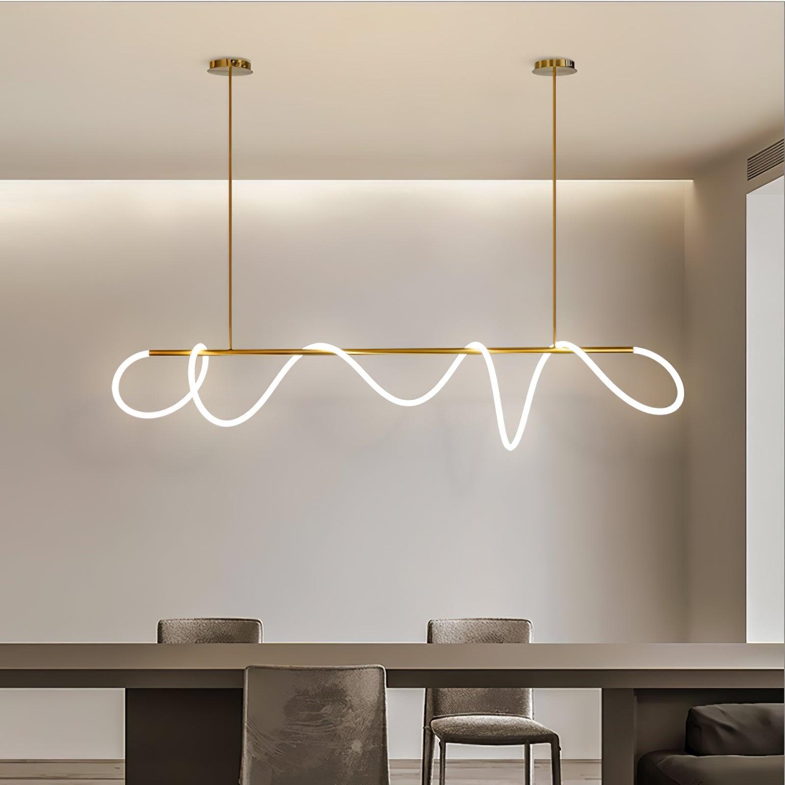 Lustra Kronleuchter Flexibles Silikon Kurve Modern Elegant-Letslighting