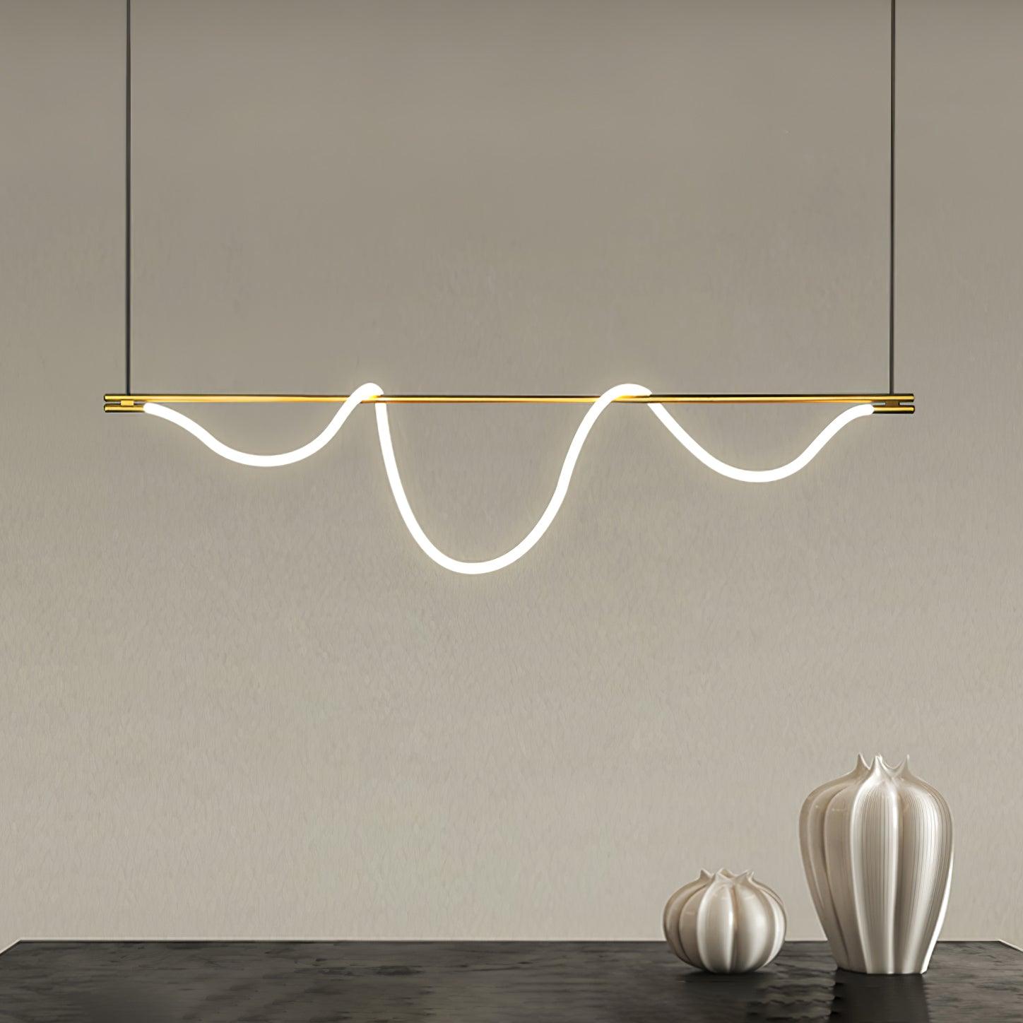 Lustra Kronleuchter Flexibles Silikon Kurve Modern Elegant-Letslighting