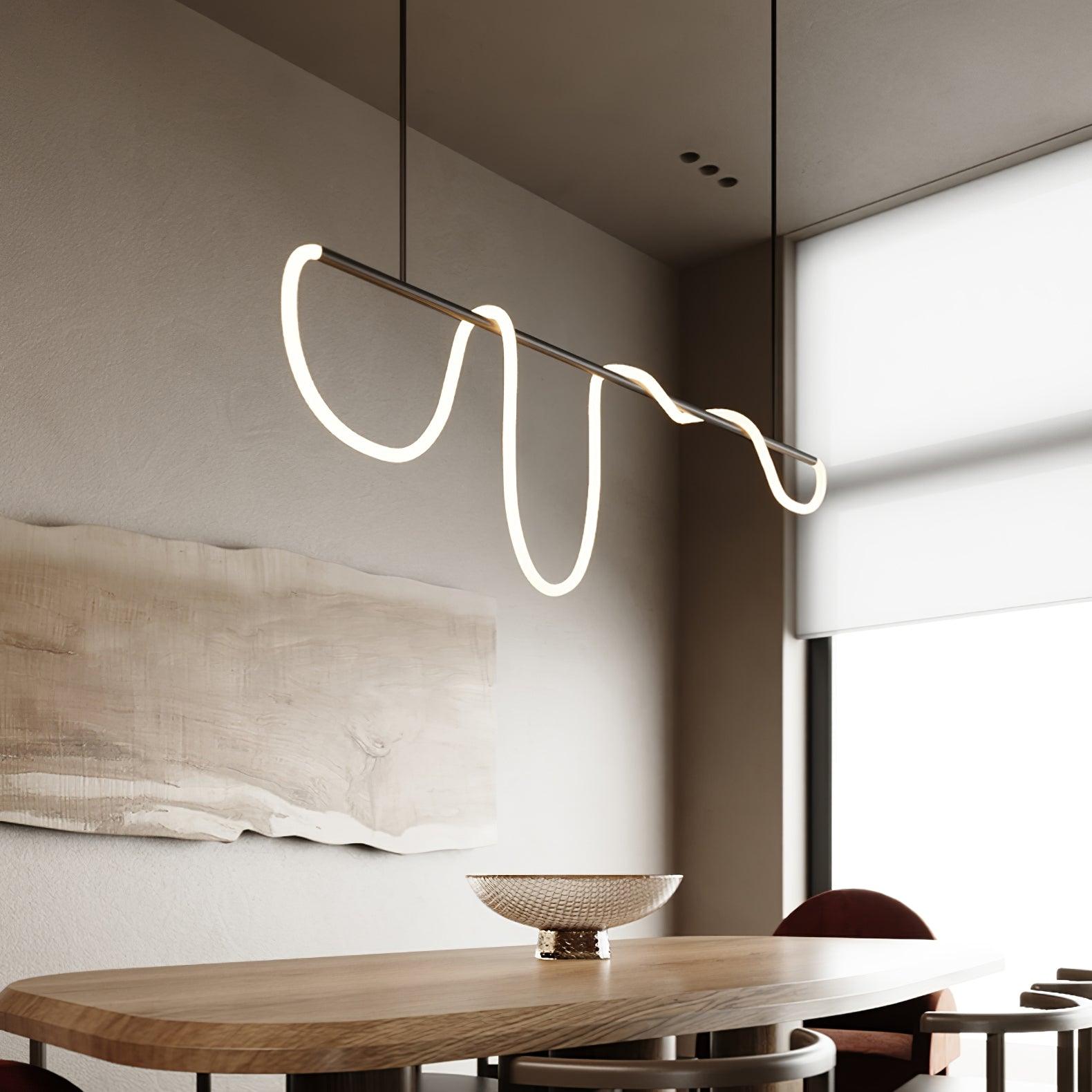 Lustra Kronleuchter Flexibles Silikon Kurve Modern Elegant-Letslighting
