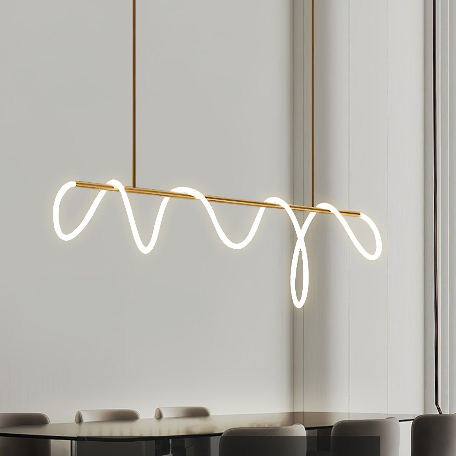Lustra Kronleuchter Flexibles Silikon Kurve Modern Elegant-Letslighting