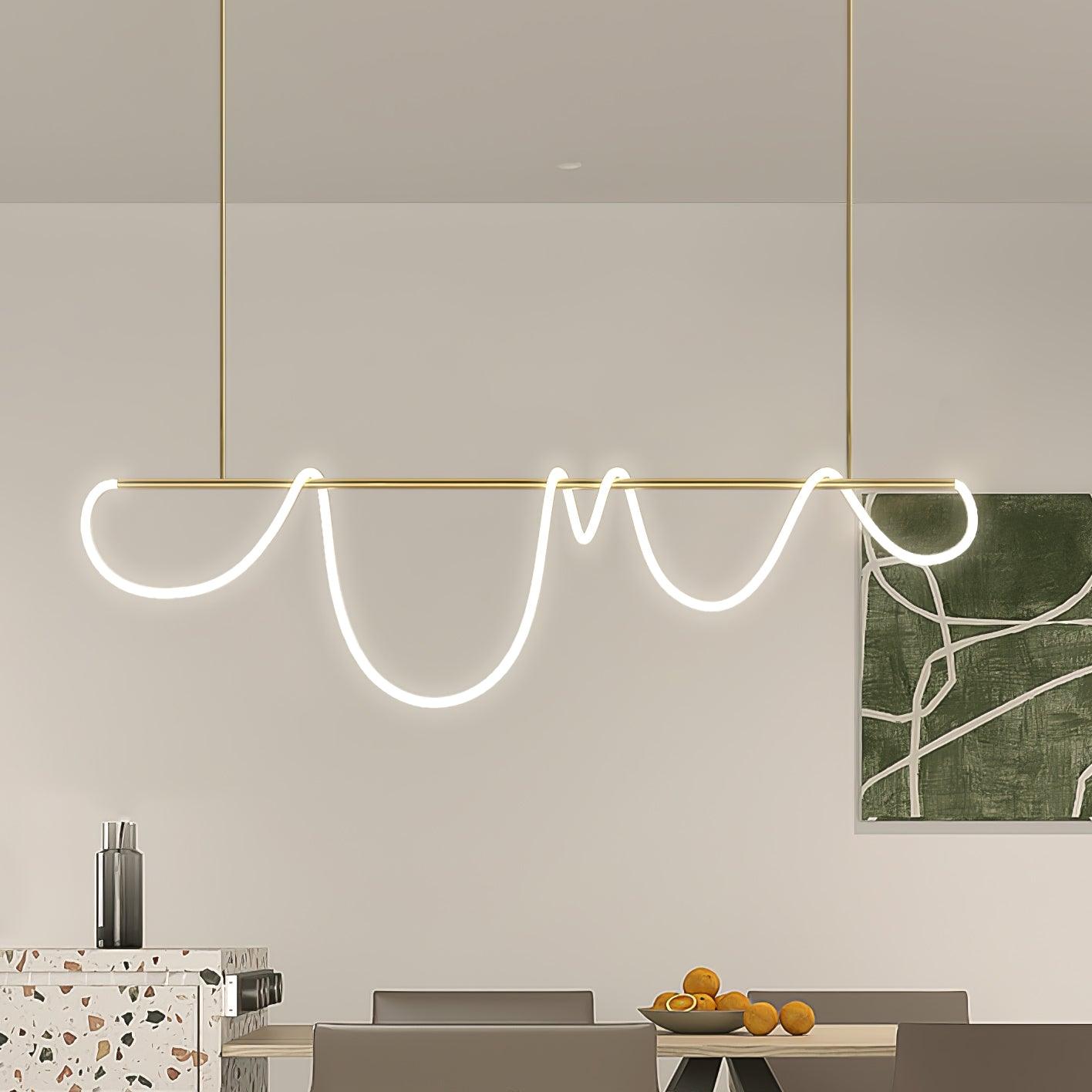 Lustra Kronleuchter Flexibles Silikon Kurve Modern Elegant-Letslighting