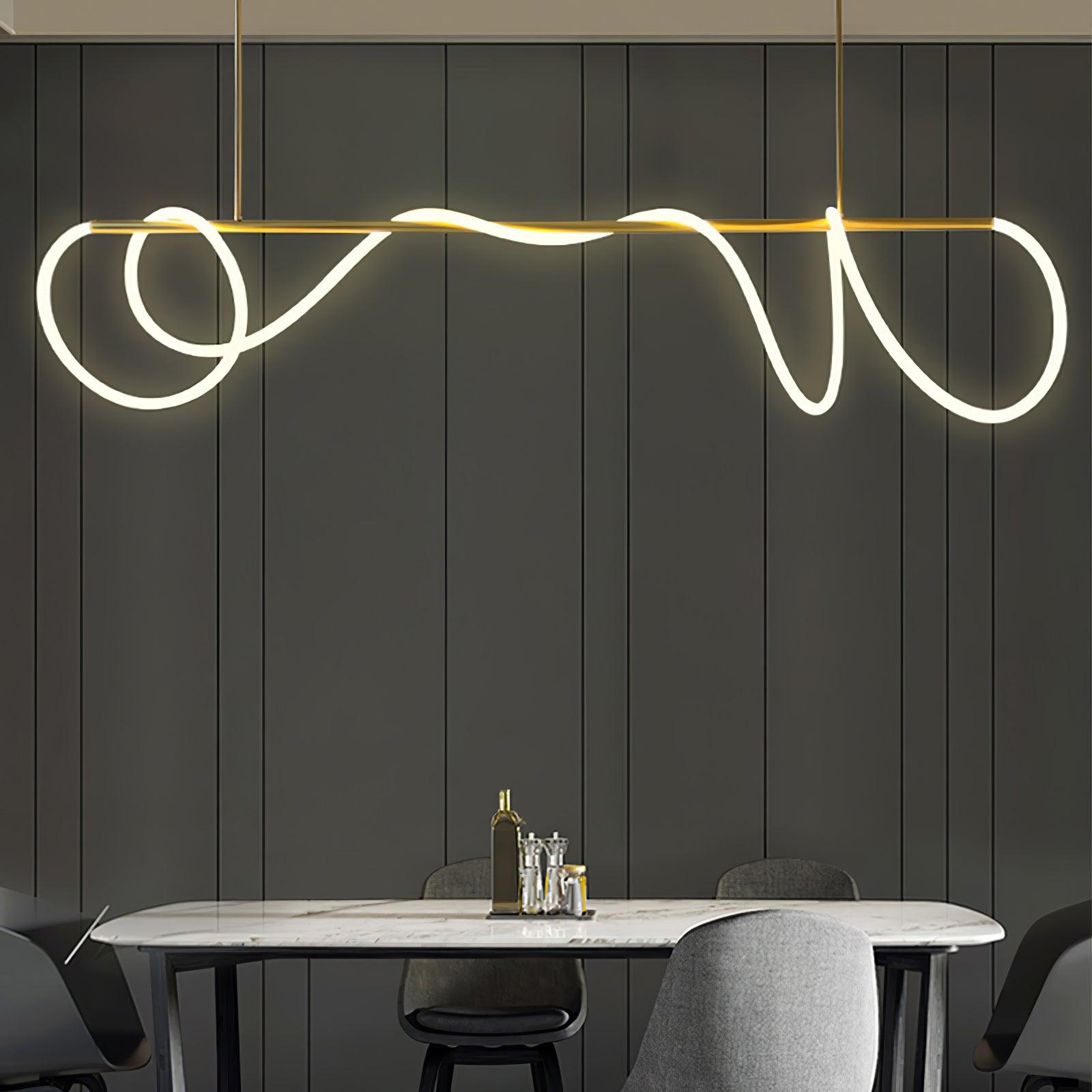 Lustra Kronleuchter Flexibles Silikon Kurve Modern Elegant-Letslighting