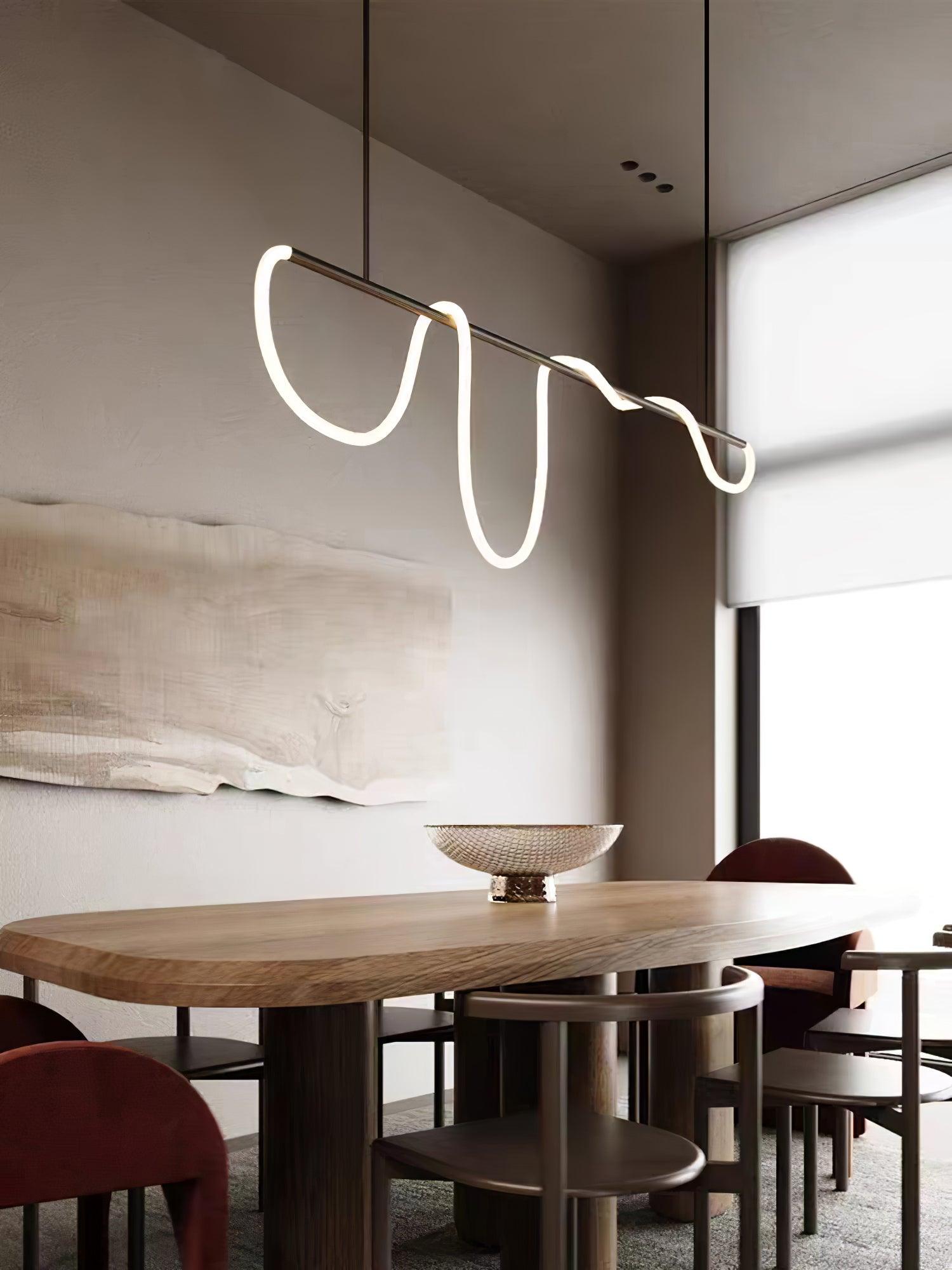 Lustra Kronleuchter Flexibles Silikon Kurve Modern Elegant-Letslighting