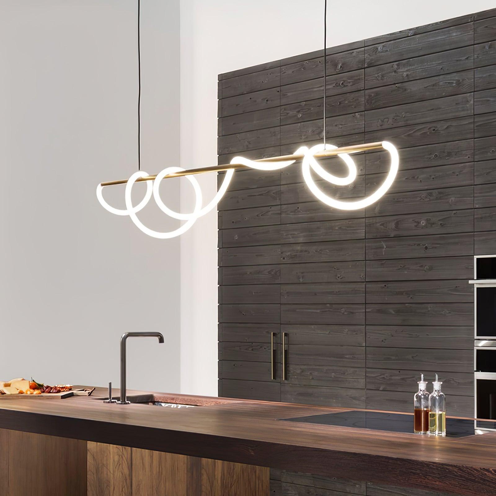 Lustra Kronleuchter Flexibles Silikon Kurve Modern Elegant-Letslighting