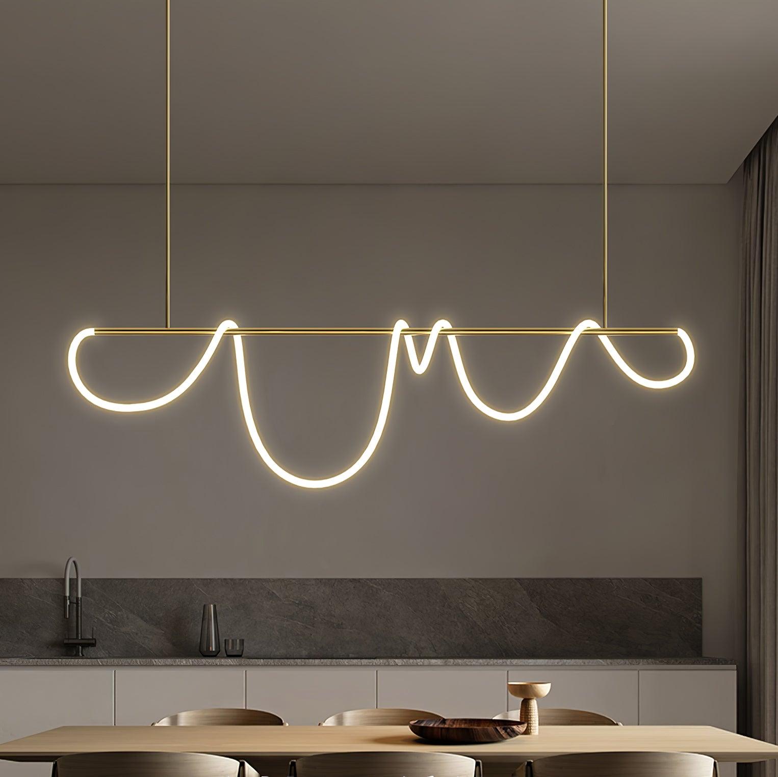 Lustra Kronleuchter Flexibles Silikon Kurve Modern Elegant-Letslighting