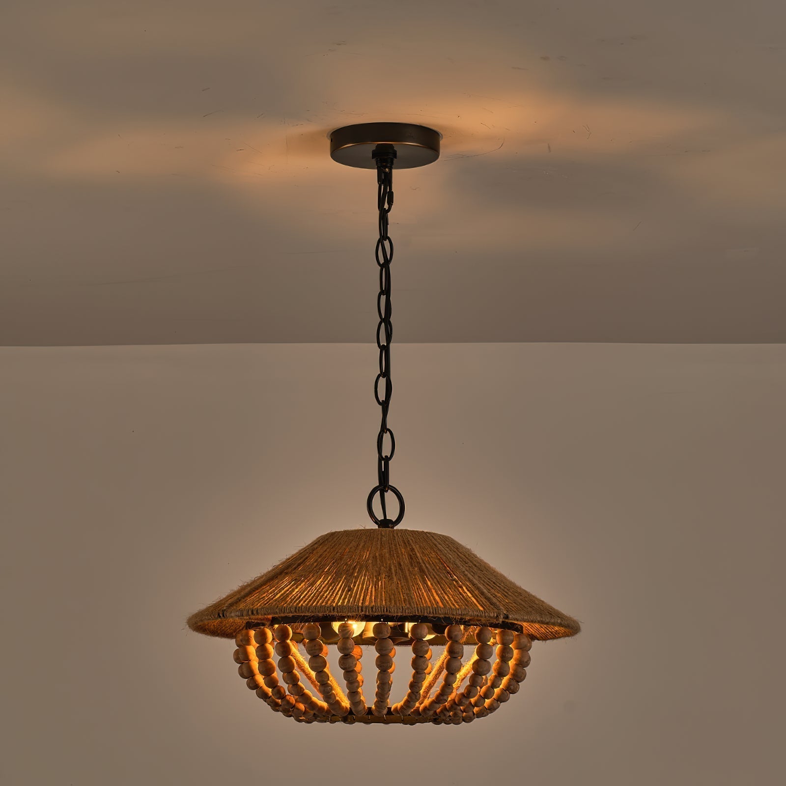 Elmarion Eleganz Natur Landhaus Holz Pendelleuchte-Letslighting