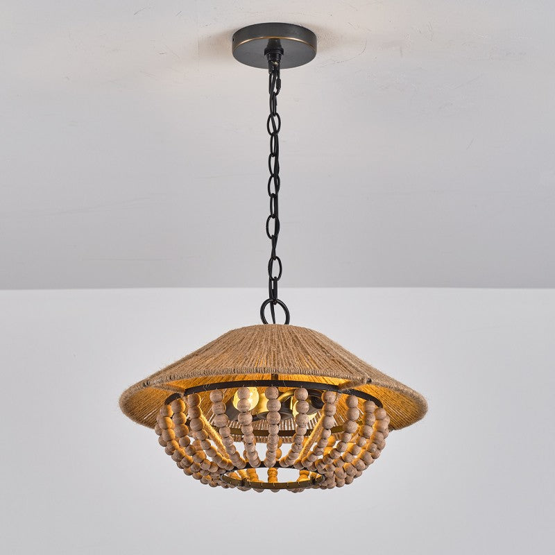 Elmarion Eleganz Natur Landhaus Holz Pendelleuchte-Letslighting