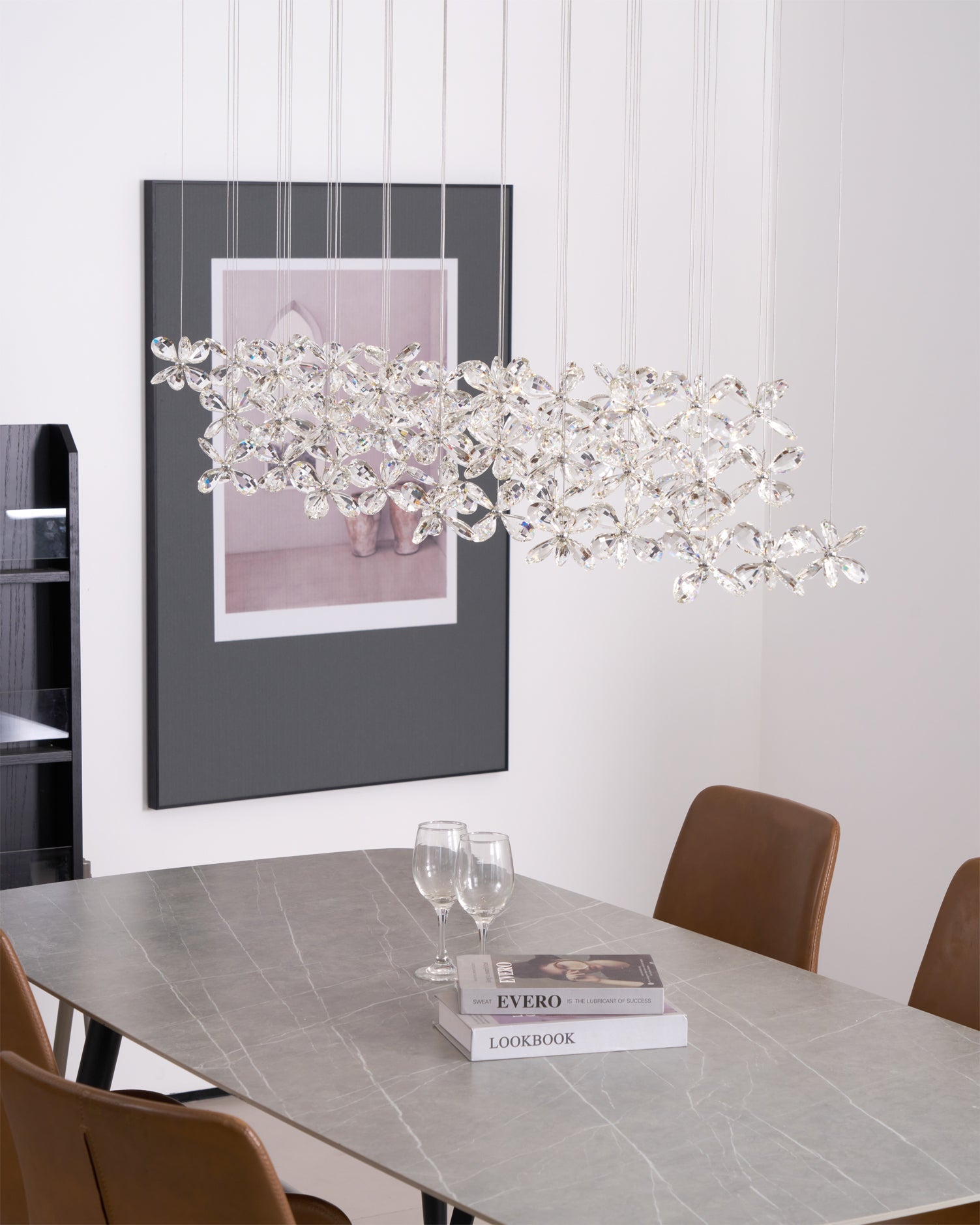 Lustra Kronleuchter Kristall Schmetterling Blumen Cluster-Letslighting