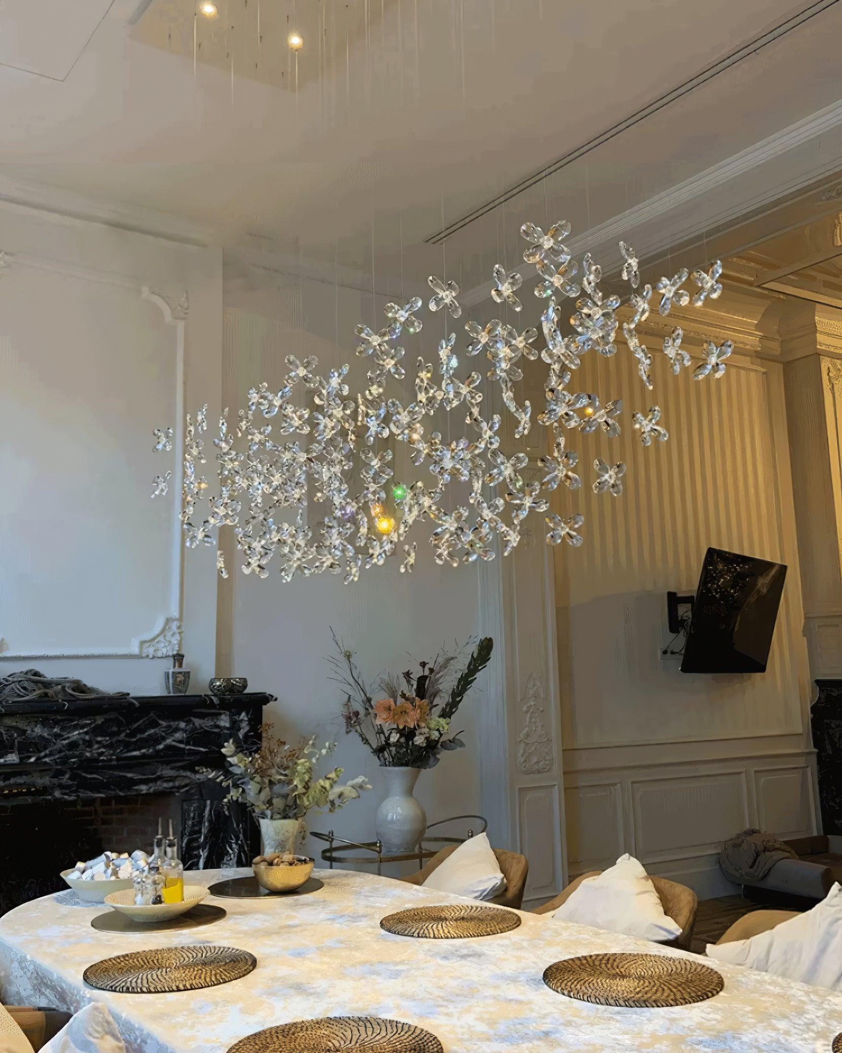 Lustra Kronleuchter Kristall Schmetterling Blumen Cluster-Letslighting